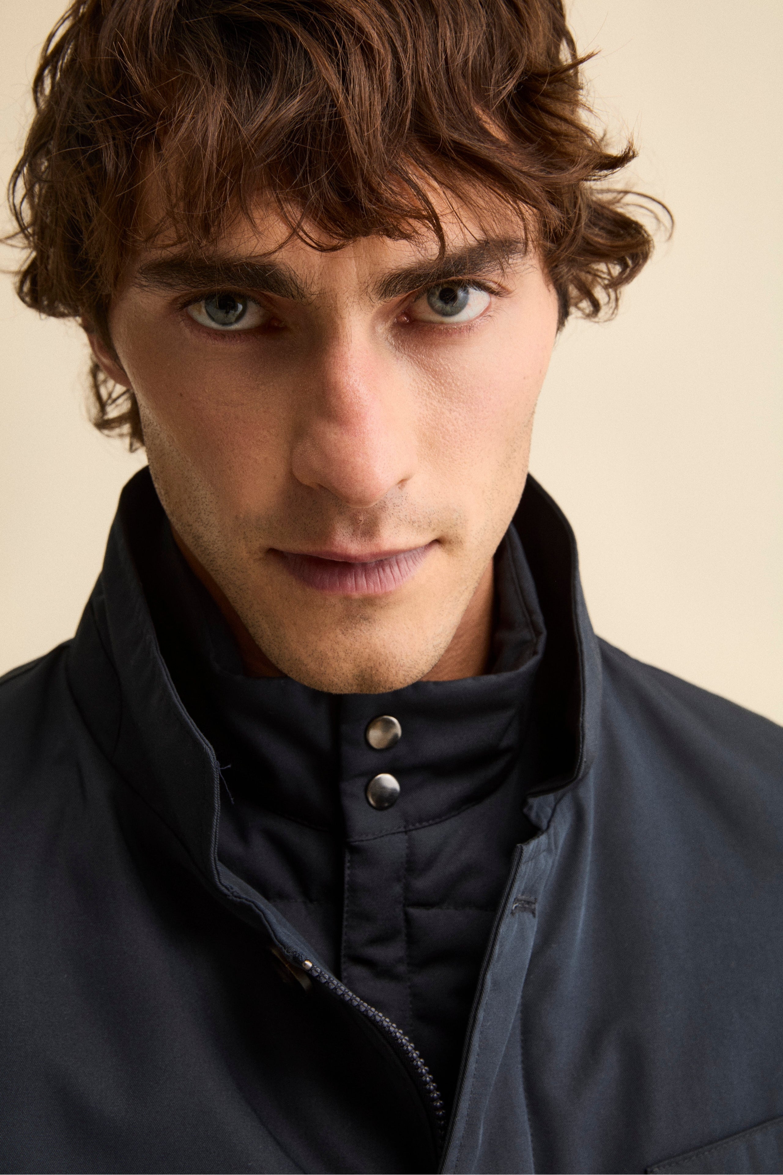 Raincoat with placket - BLUE