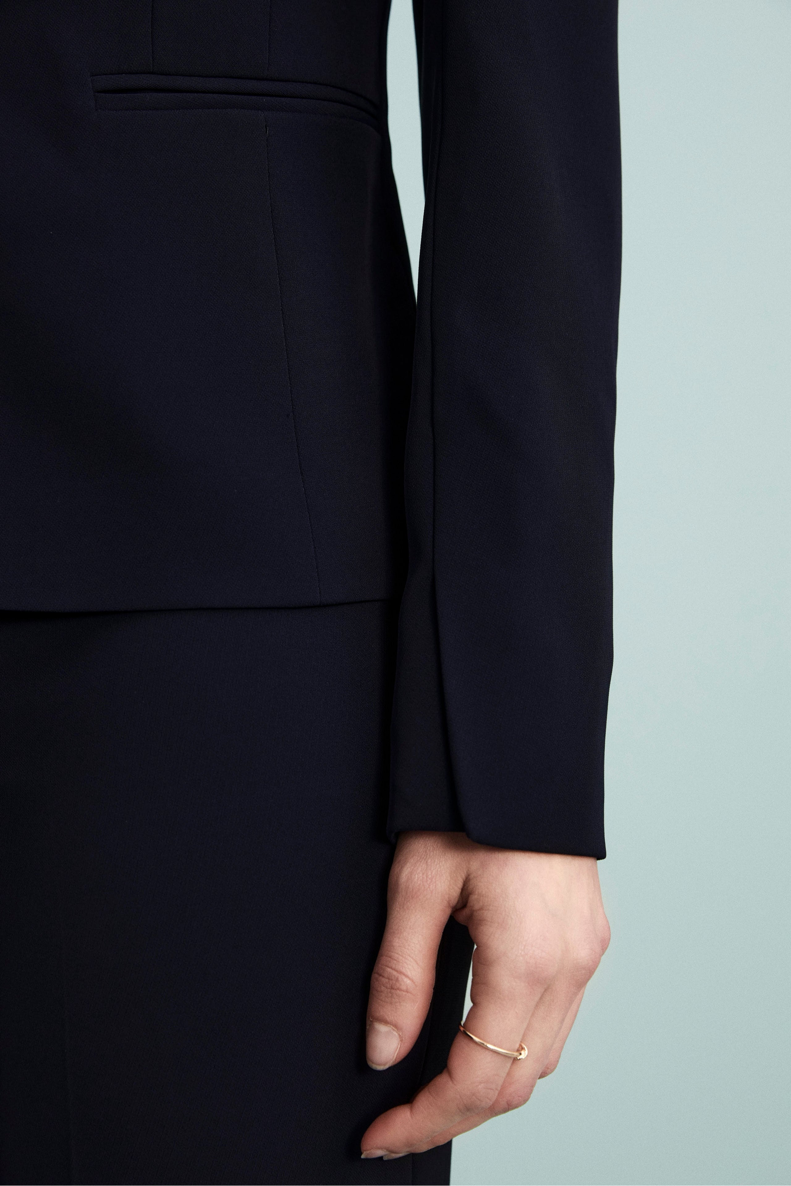 Giacca Twill Cerimonia con Collo Sciallato - BLU