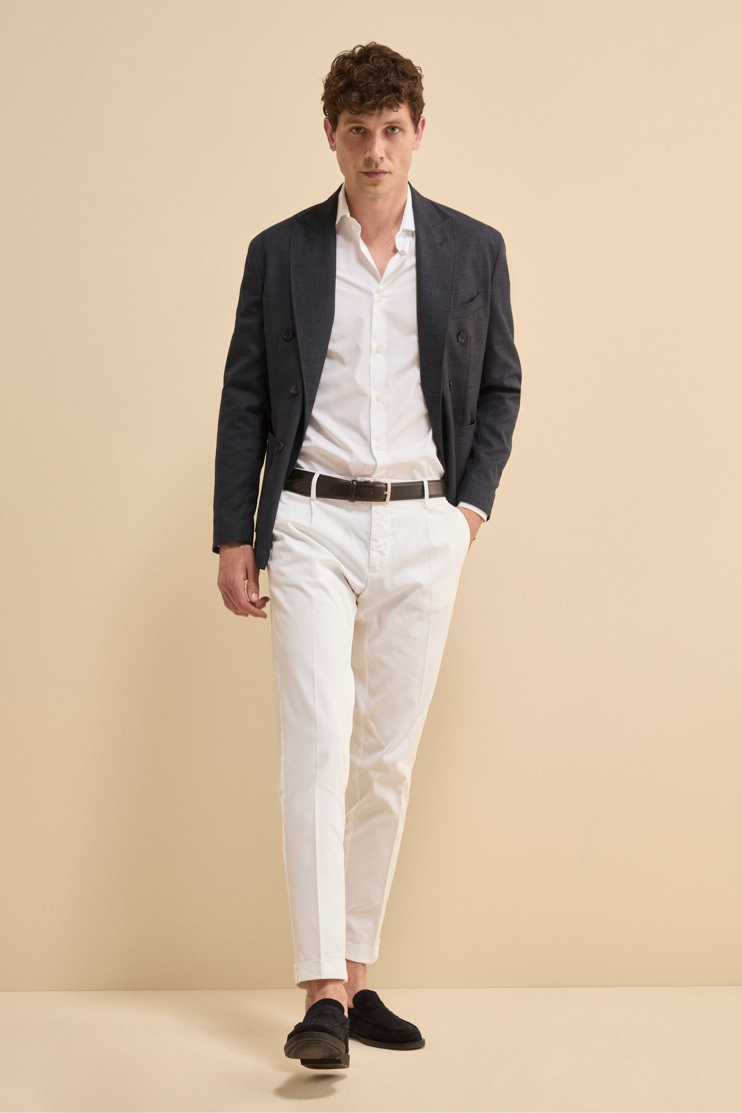 Giacca Slim Doppiopetto - BLU NOTTE