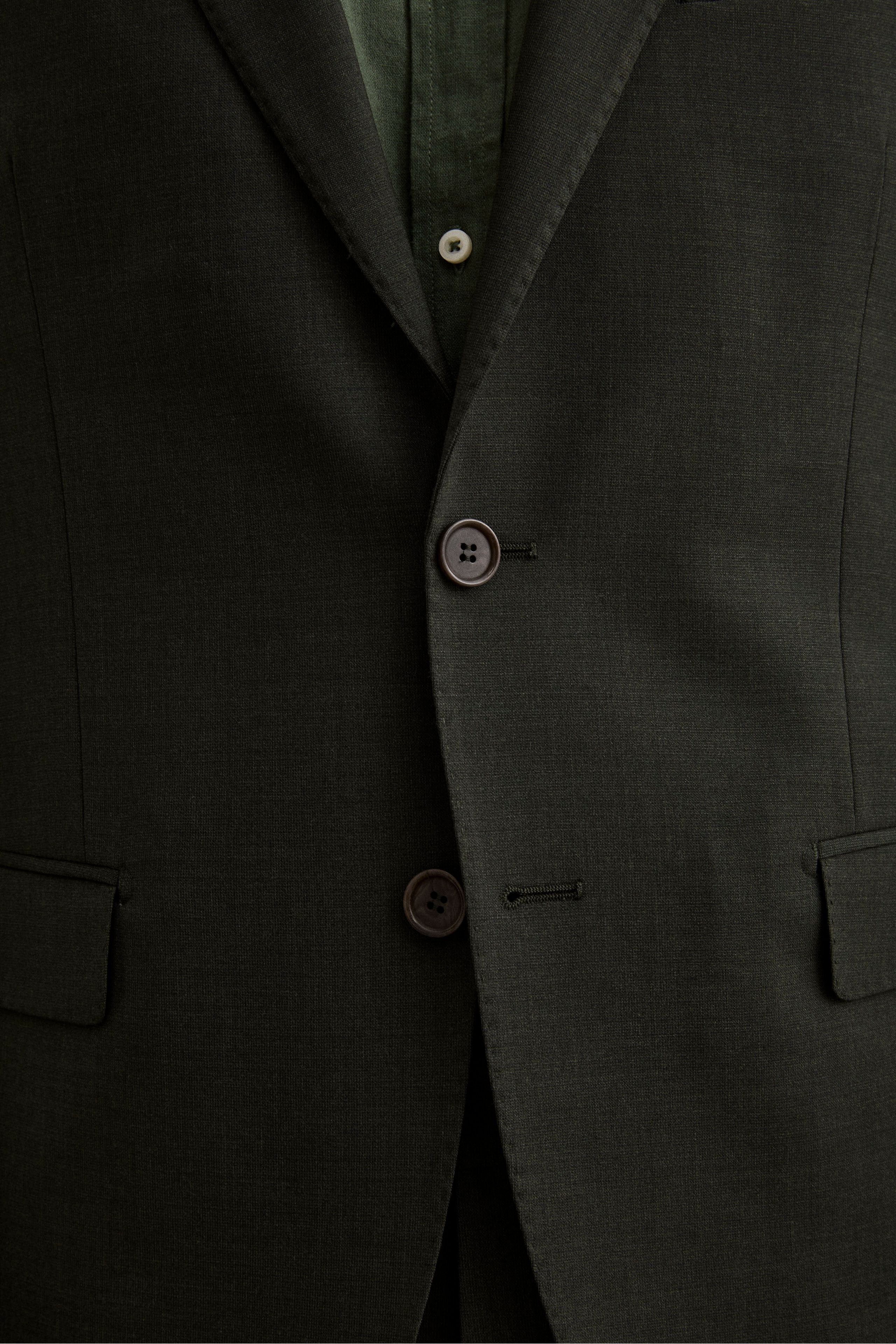 Herren Einreihiger Vollgefütterter Anzug aus Schurwolle - GRÜN