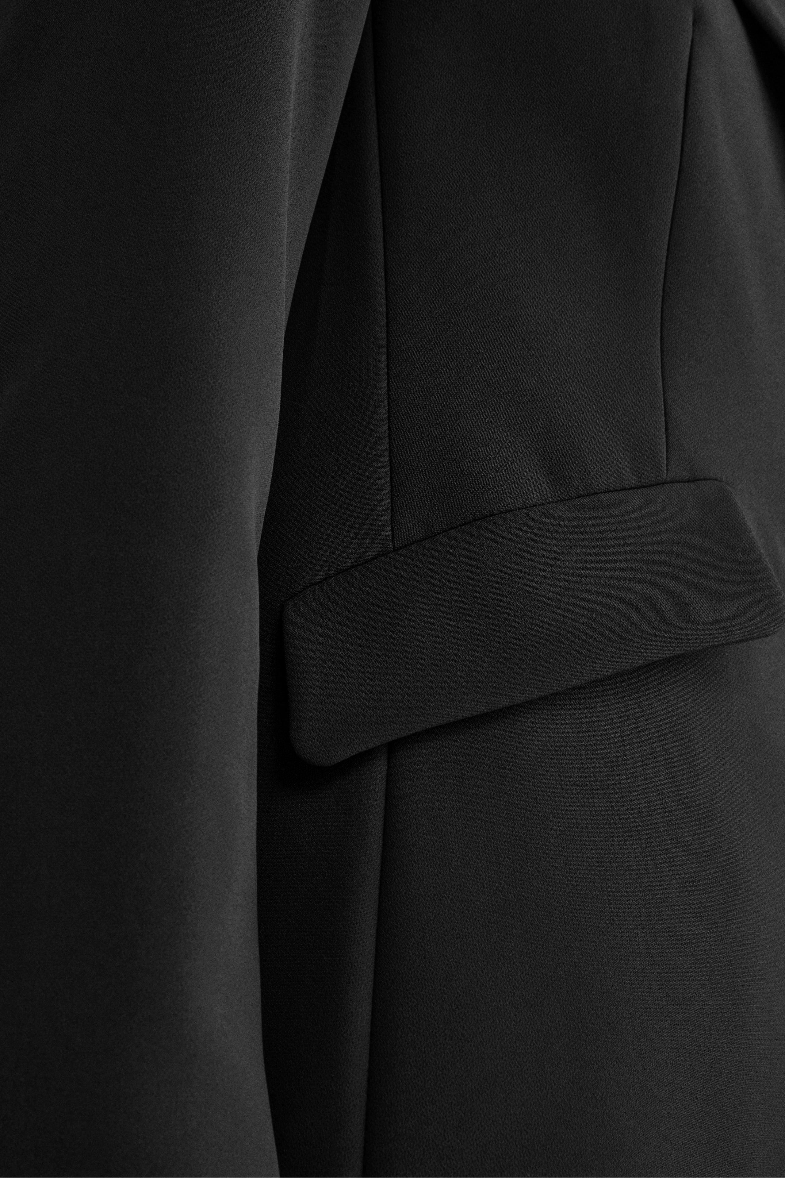 Lined Bi-Stretch Jacket Regular Fit - BLACK