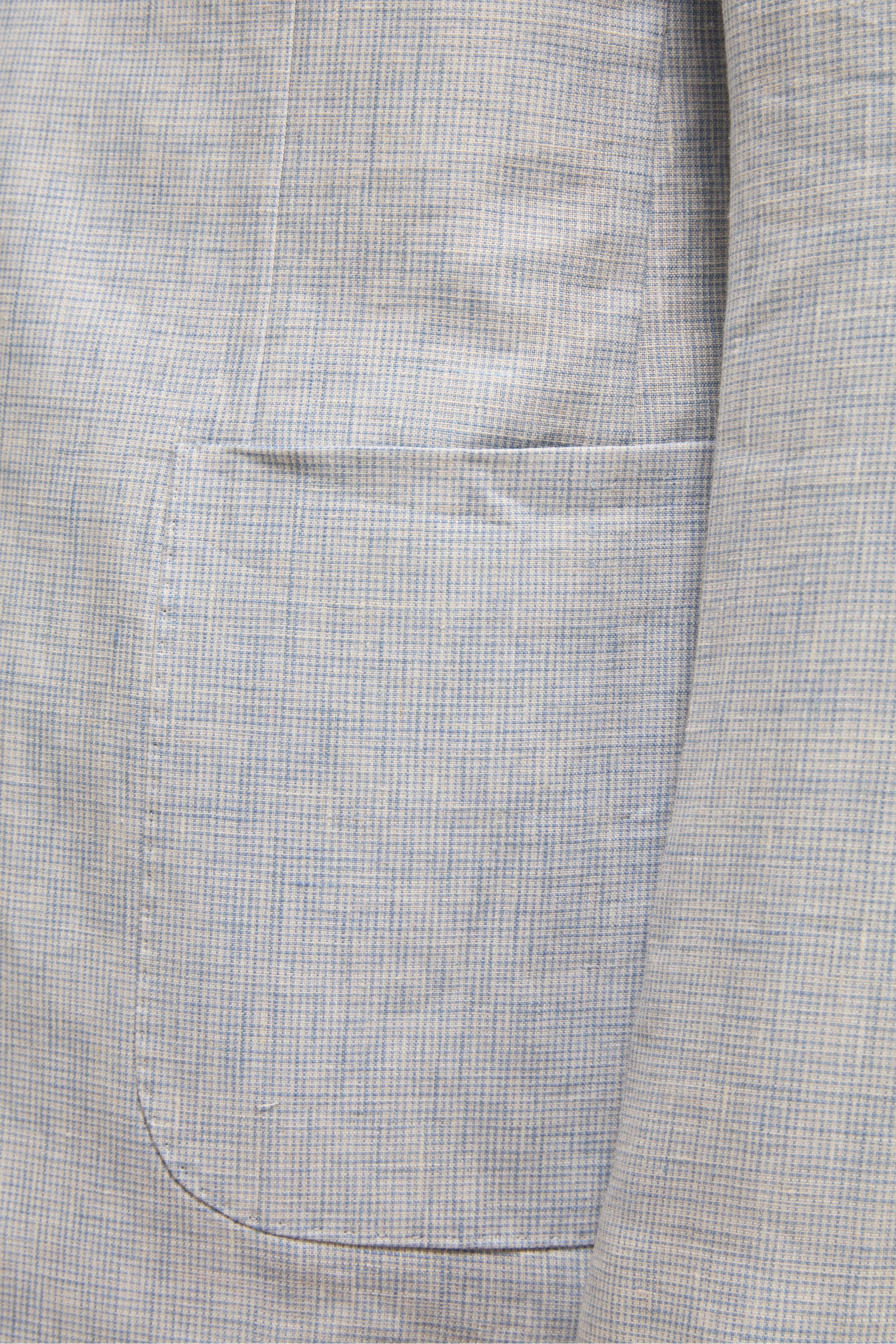 Abito Monopetto Slim Fit in Lino - FANT. AZZURRO