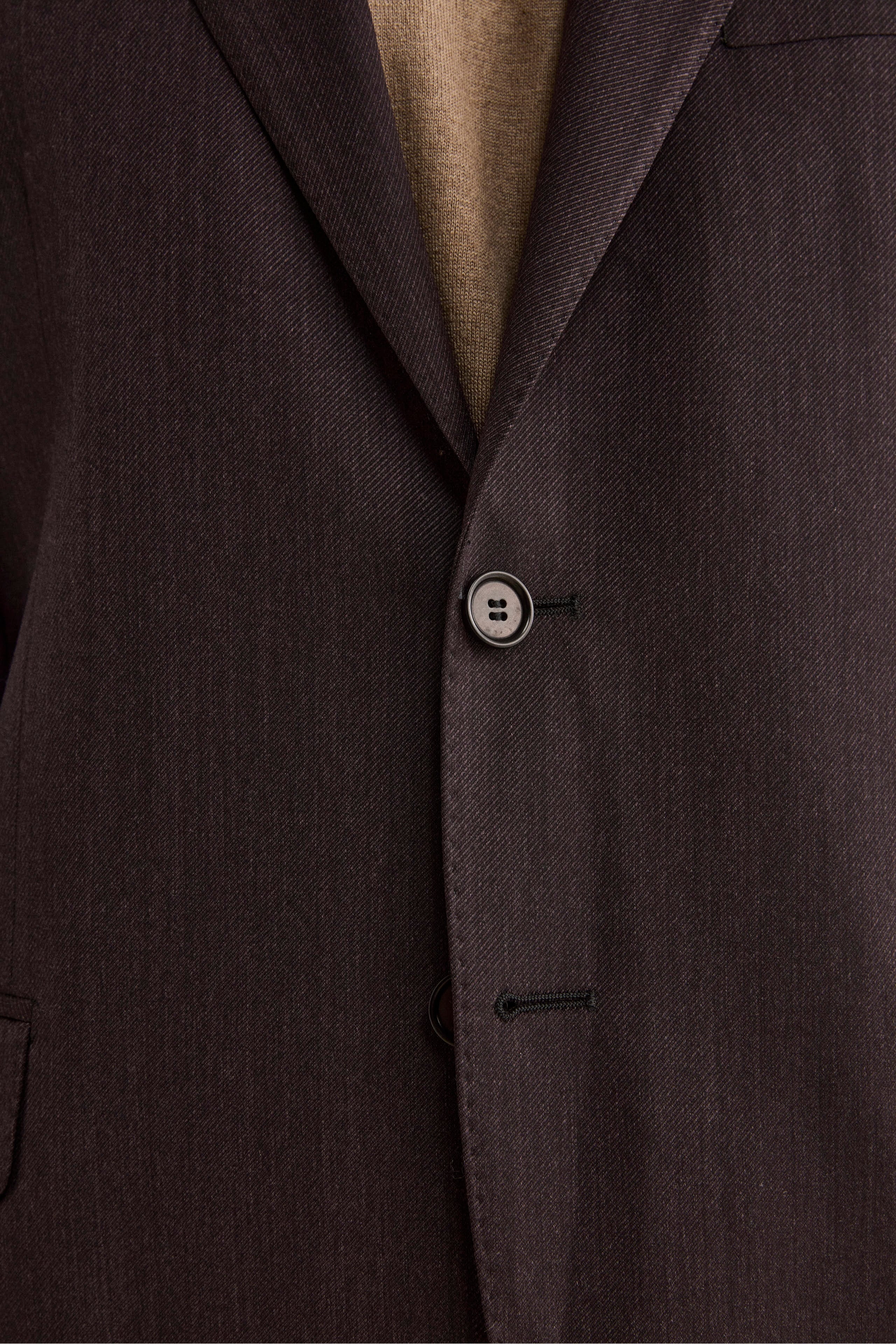 Costume droit en laine vierge Regular Fit - Pourpre foncé