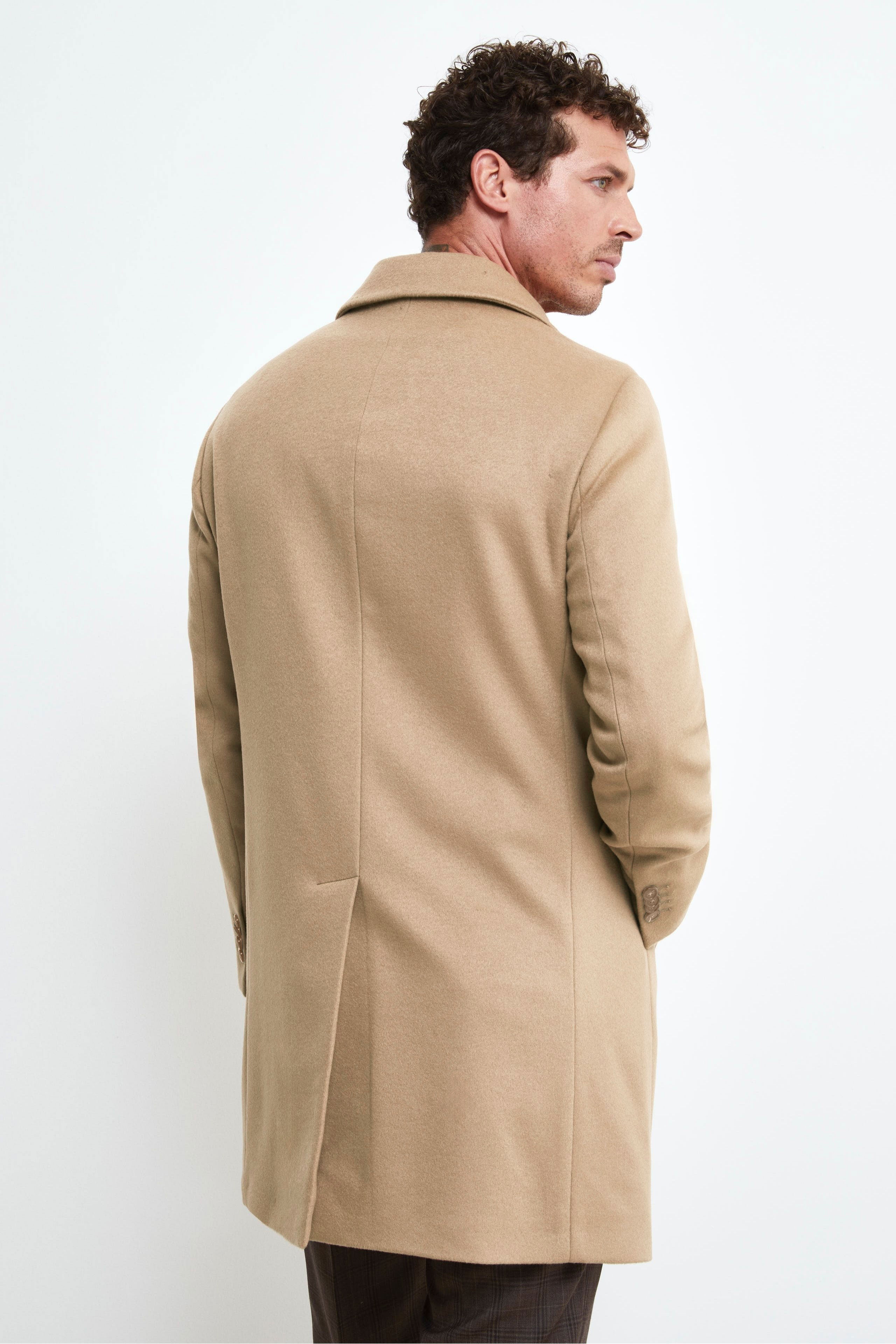 Cappotto Foderato in Cashmere - CAMMELLO