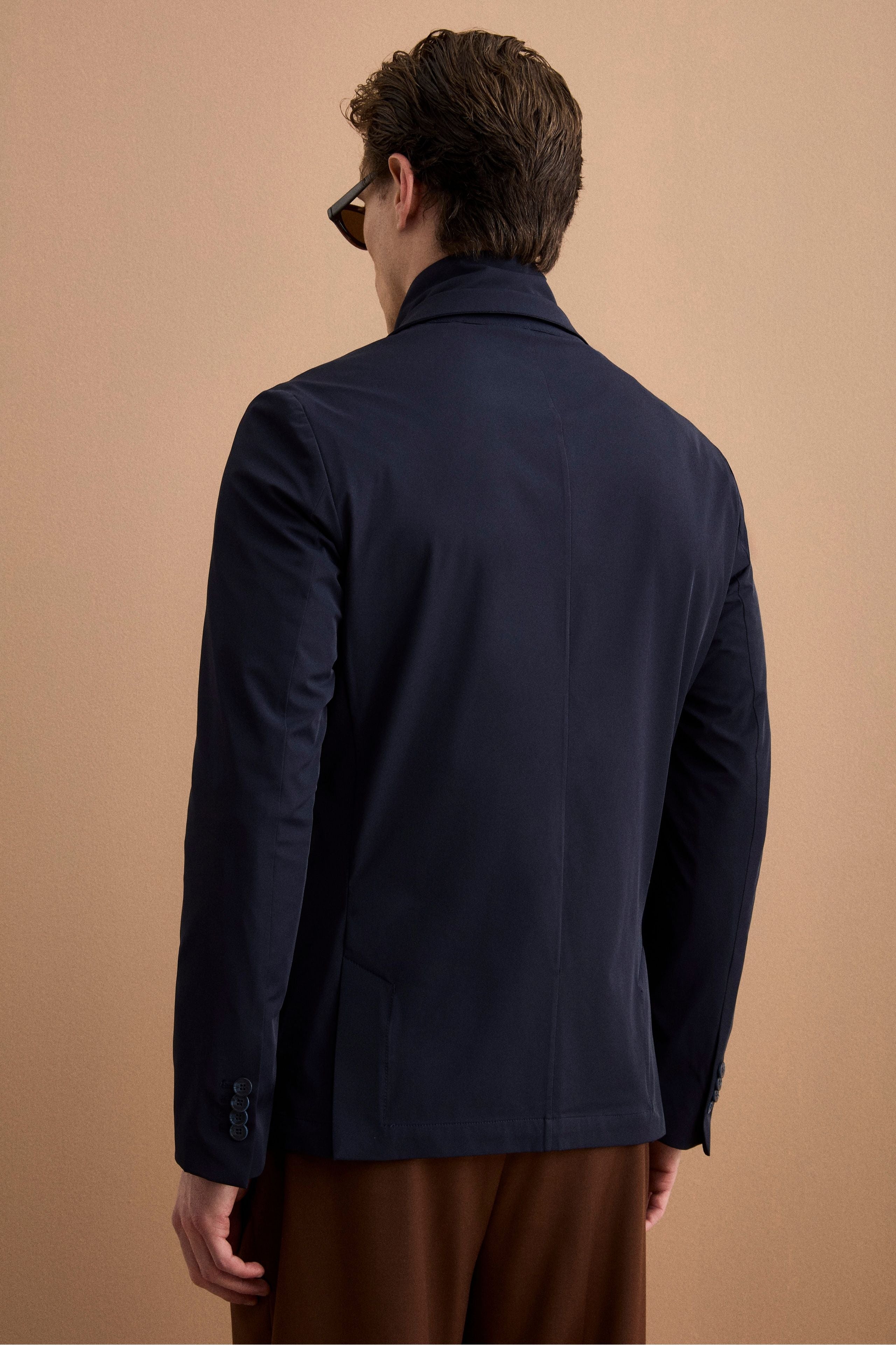 Gefütterte Technische Jacke mit Innenseinsatz - BLAU