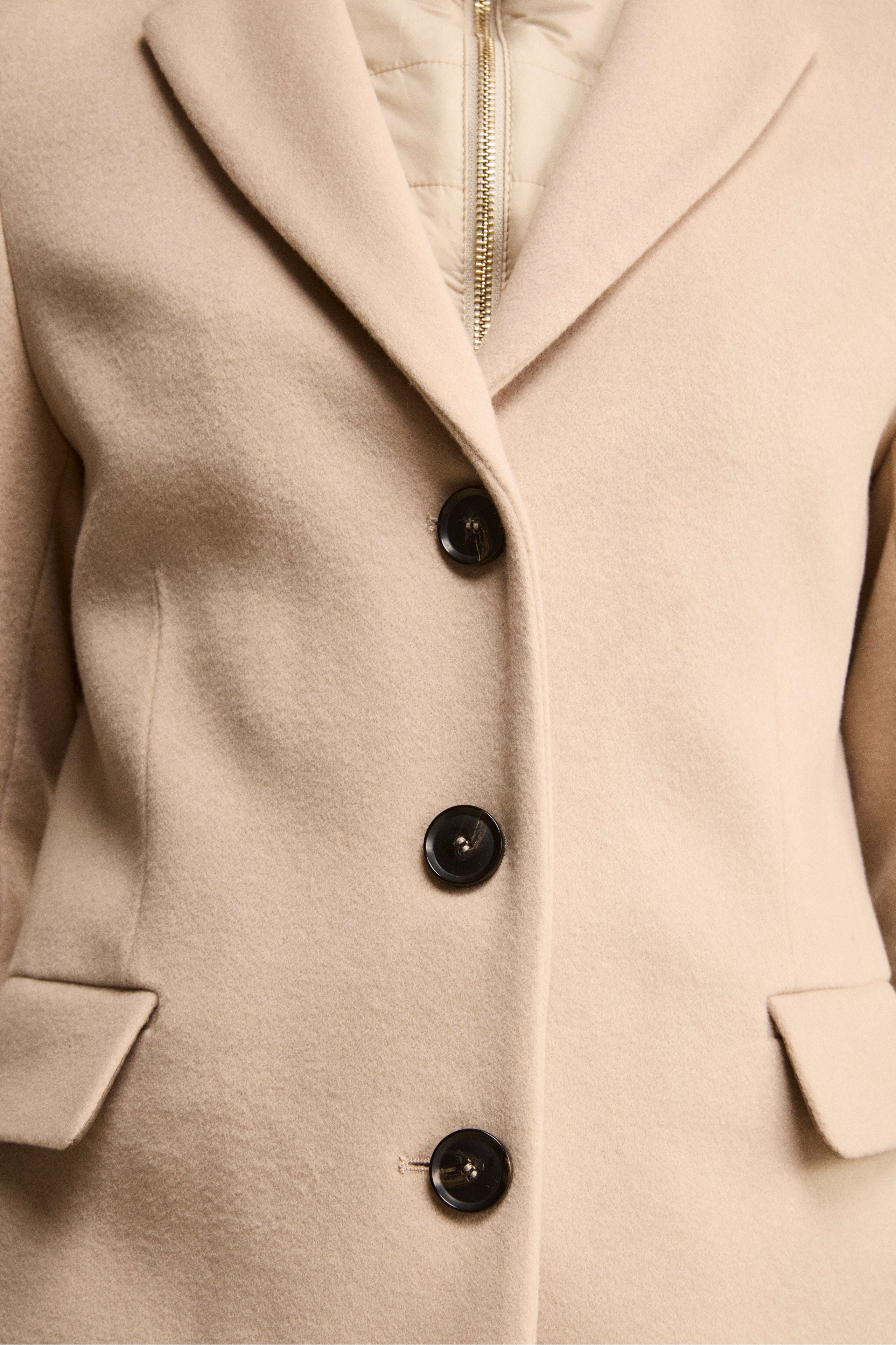 Coat in wool and cashmere - Chalk white