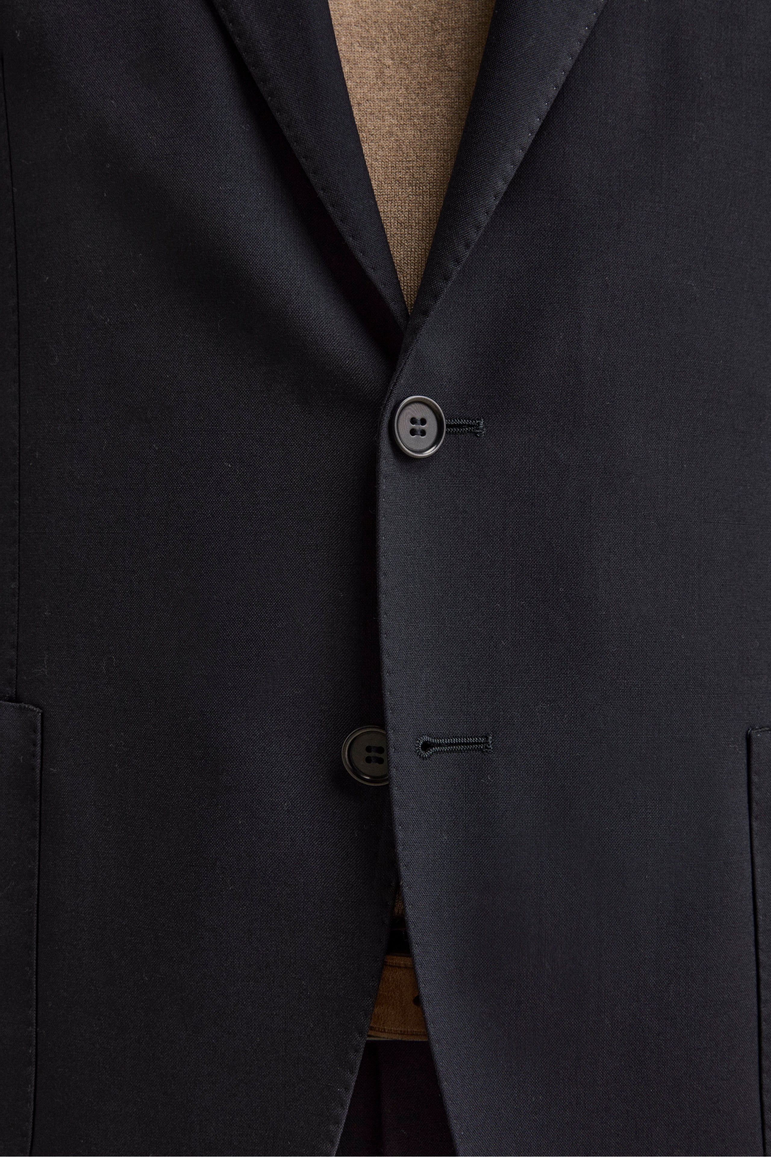 Half-Lined Regular-Fit Suit in Virgin Wool - BLUE