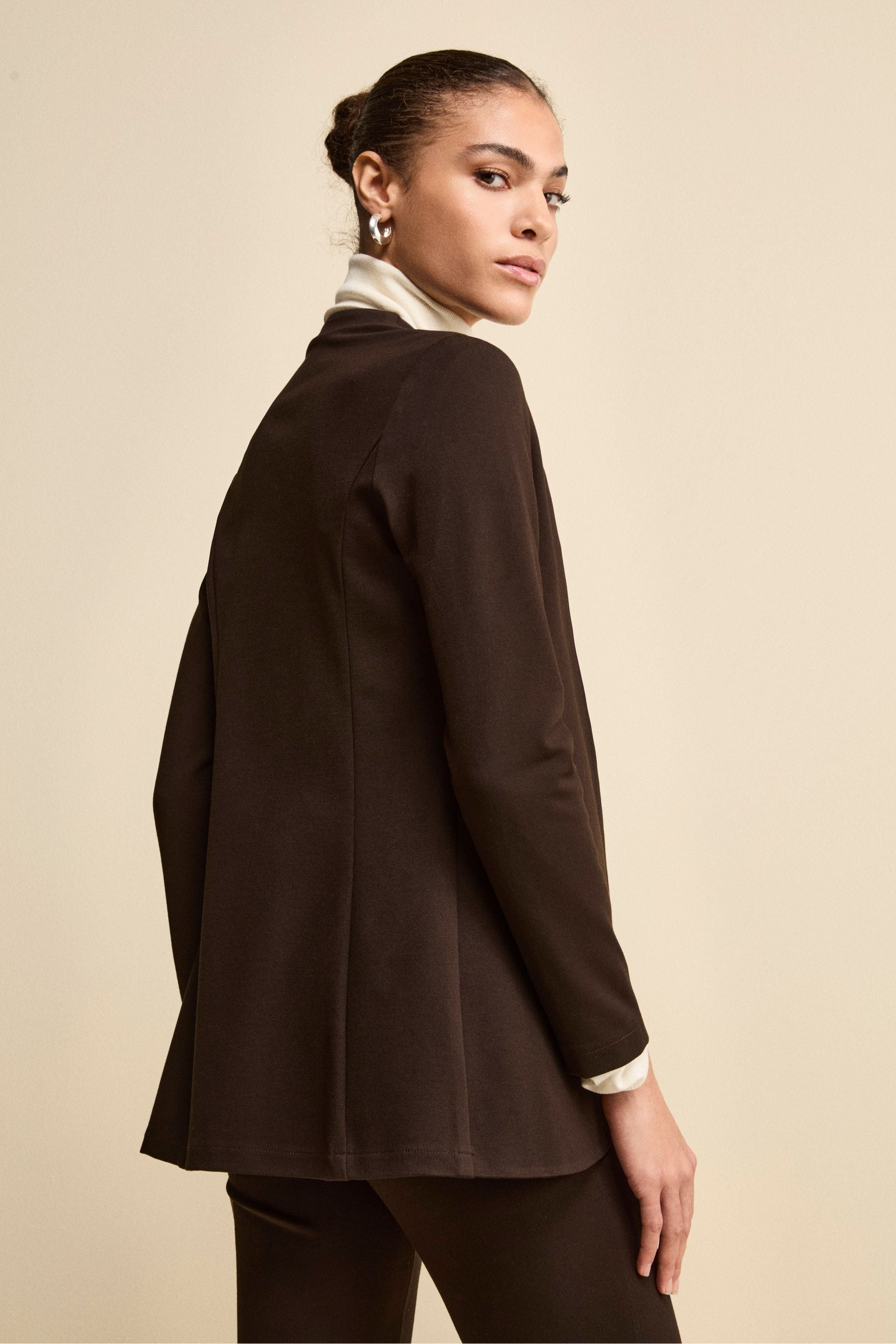 Lässiger Damen-Blazer - Dunkelbraun