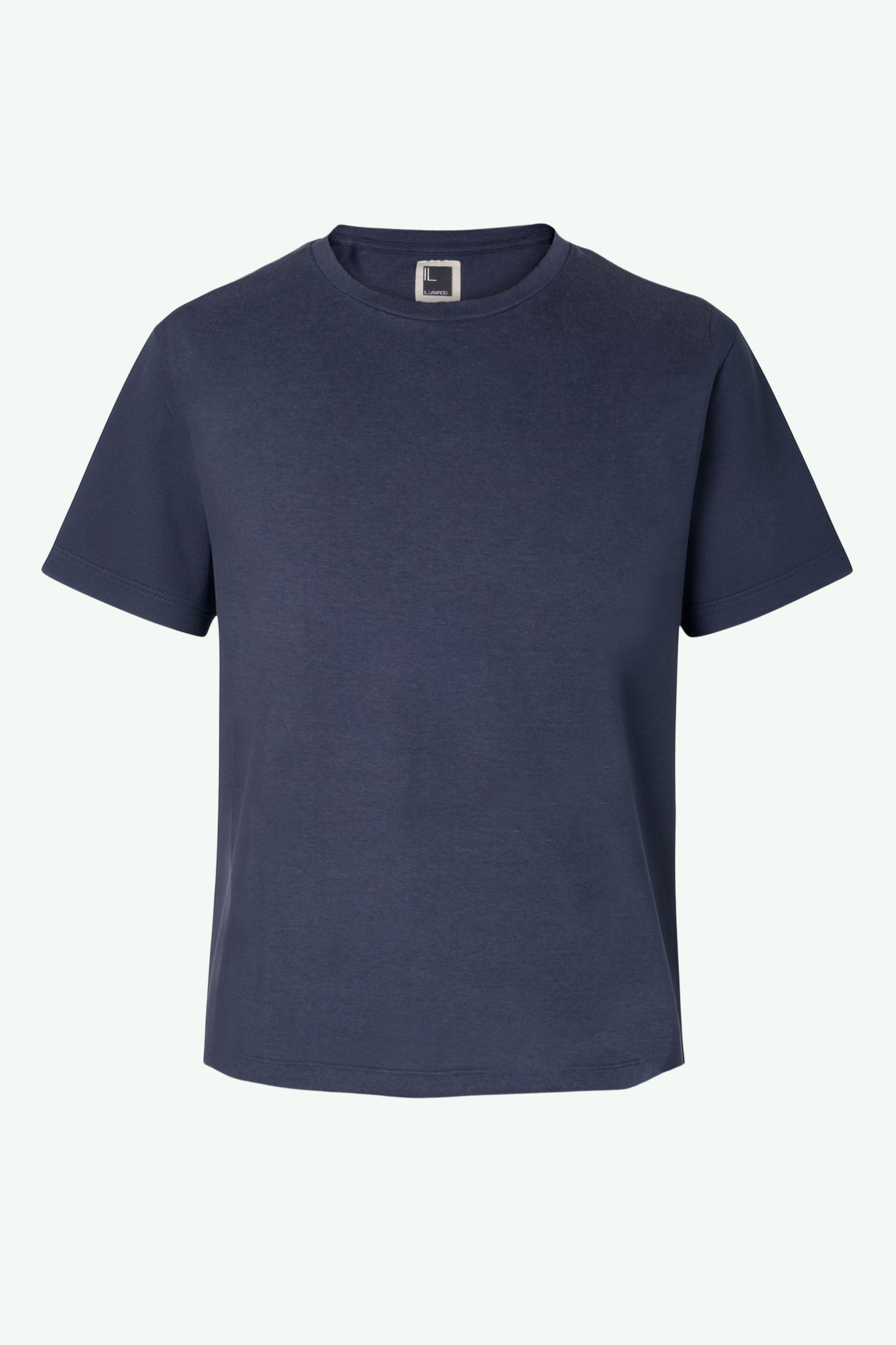 T-Shirt Girocollo in Jersey di Cotone - BLU