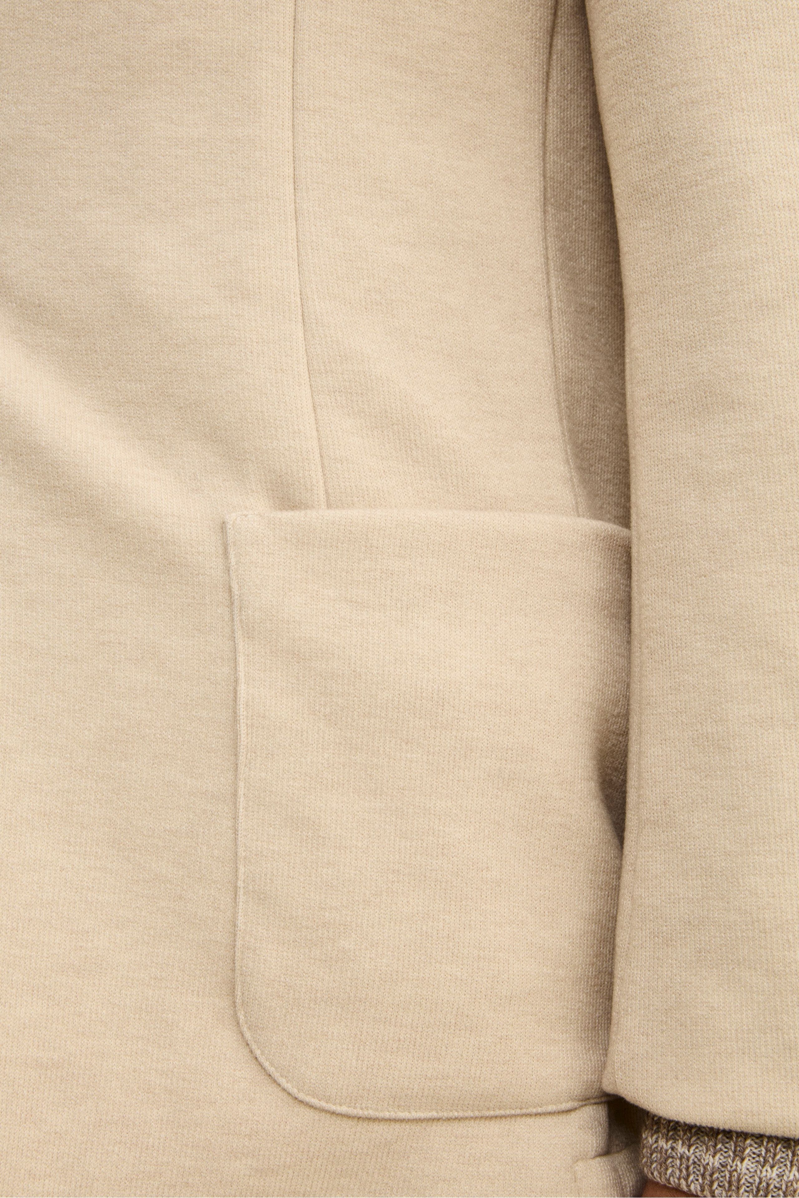 Ungefüttertes Einreiher Jersey Sakko - Natürlich