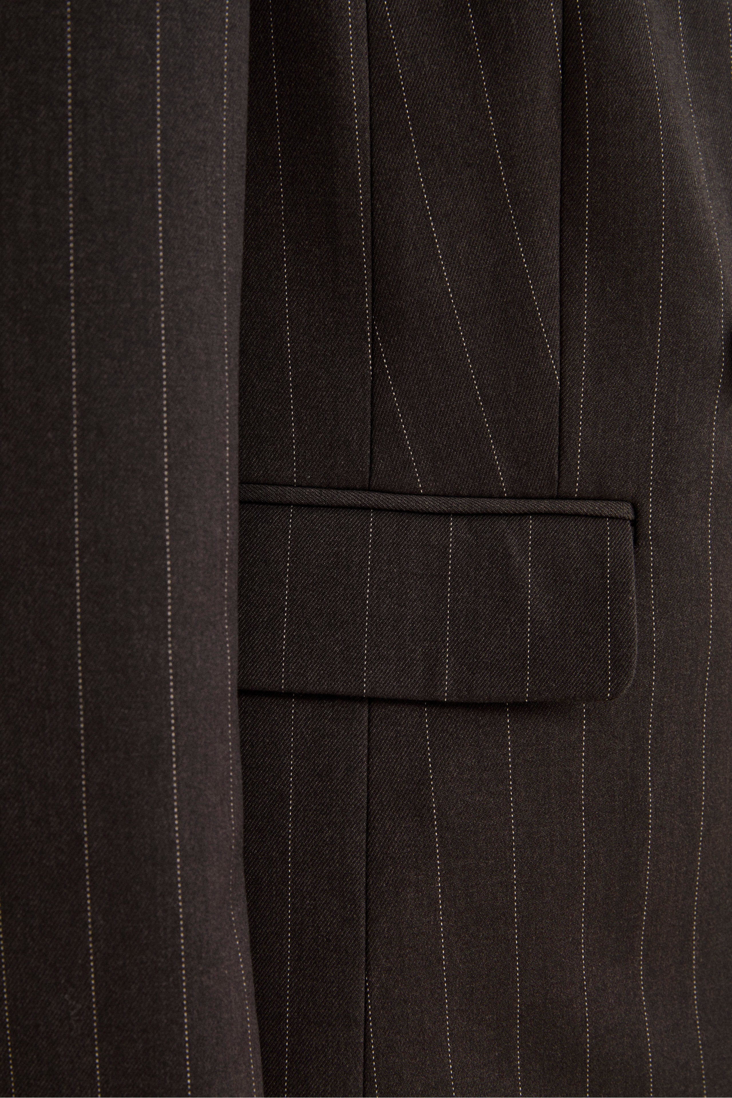 Pinstripe Double-Breasted Jacket Regular Fit - Grey pinstripe