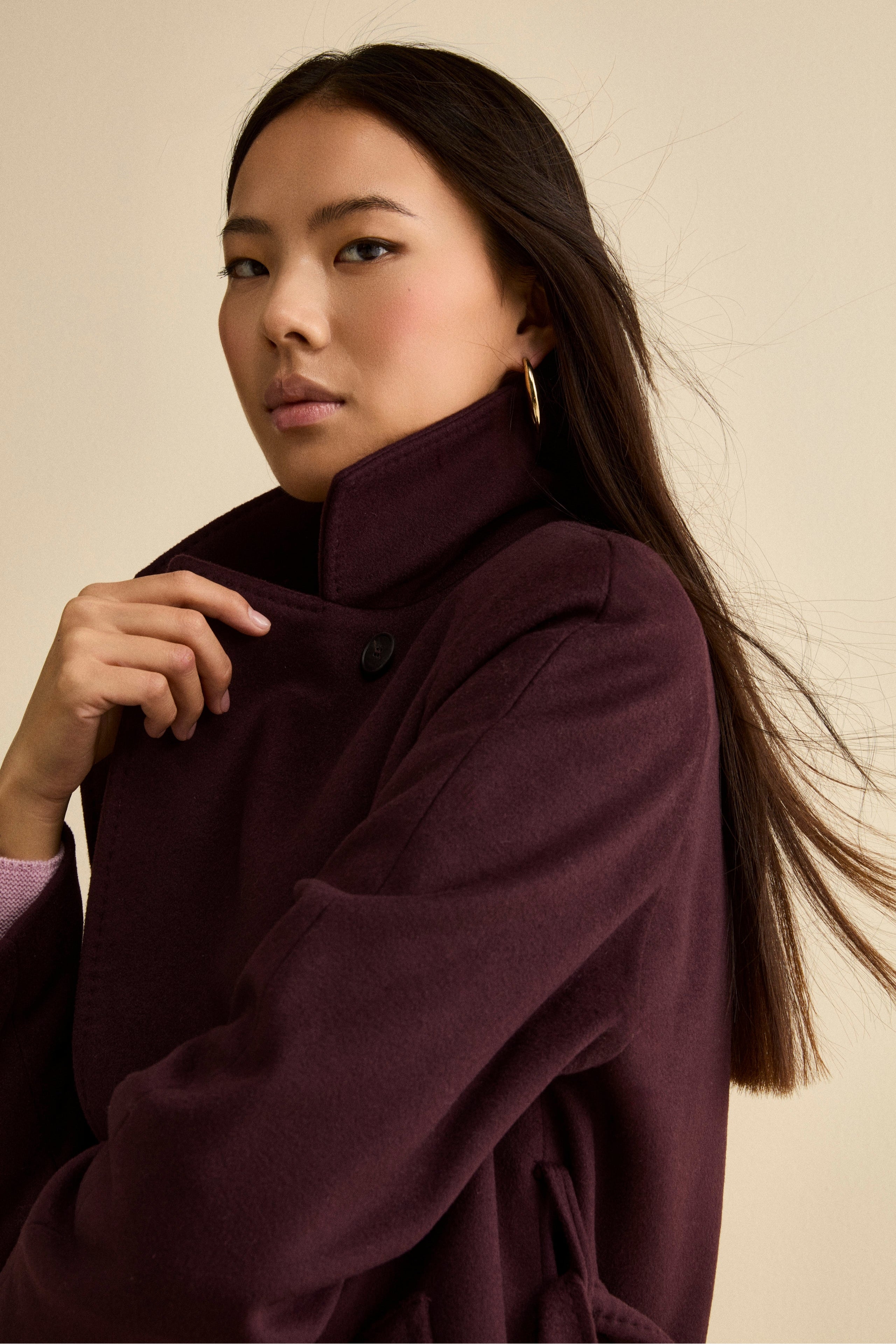Long coat in wool and cashmere - VIOLET