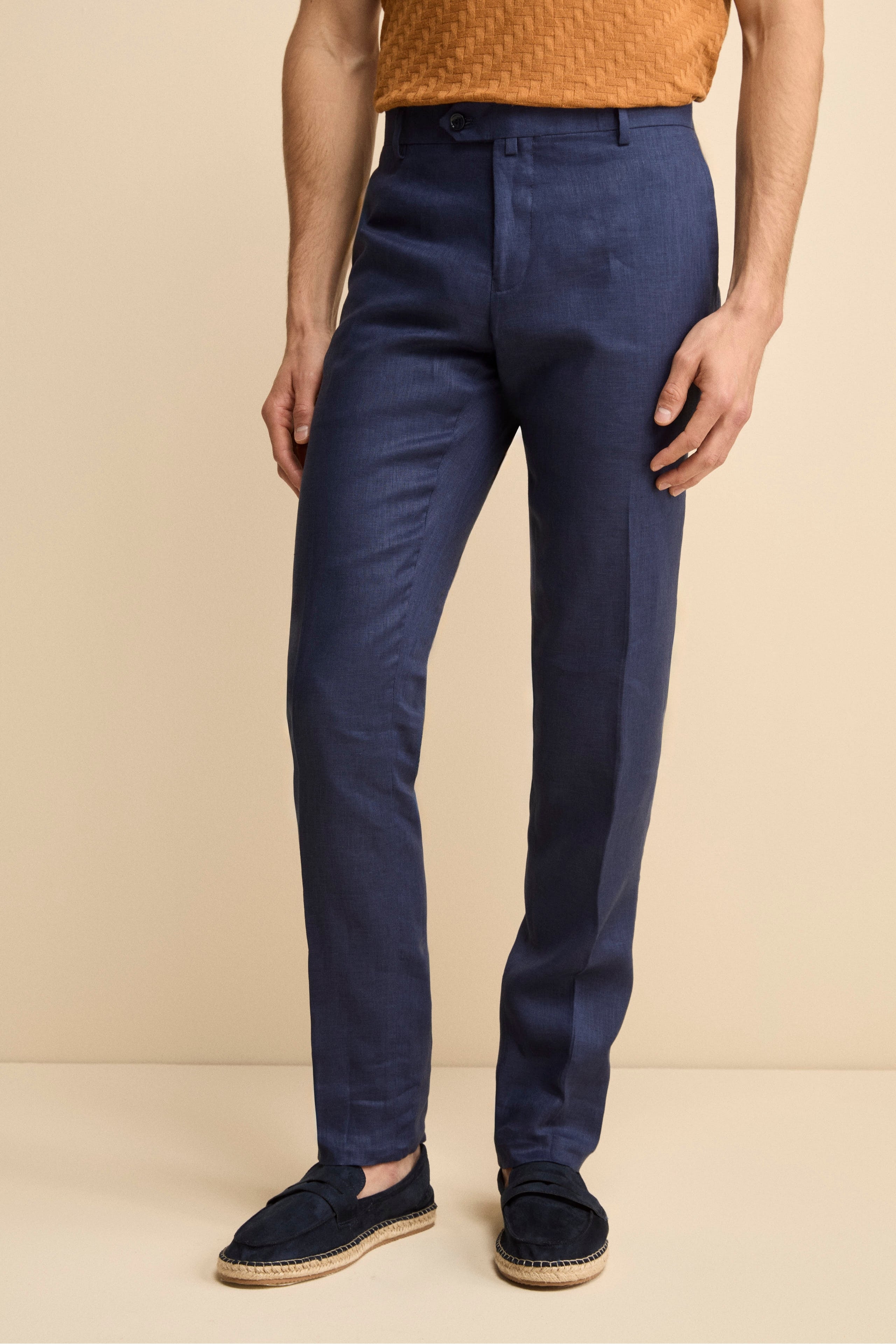 Abito in lino monopetto - BLU