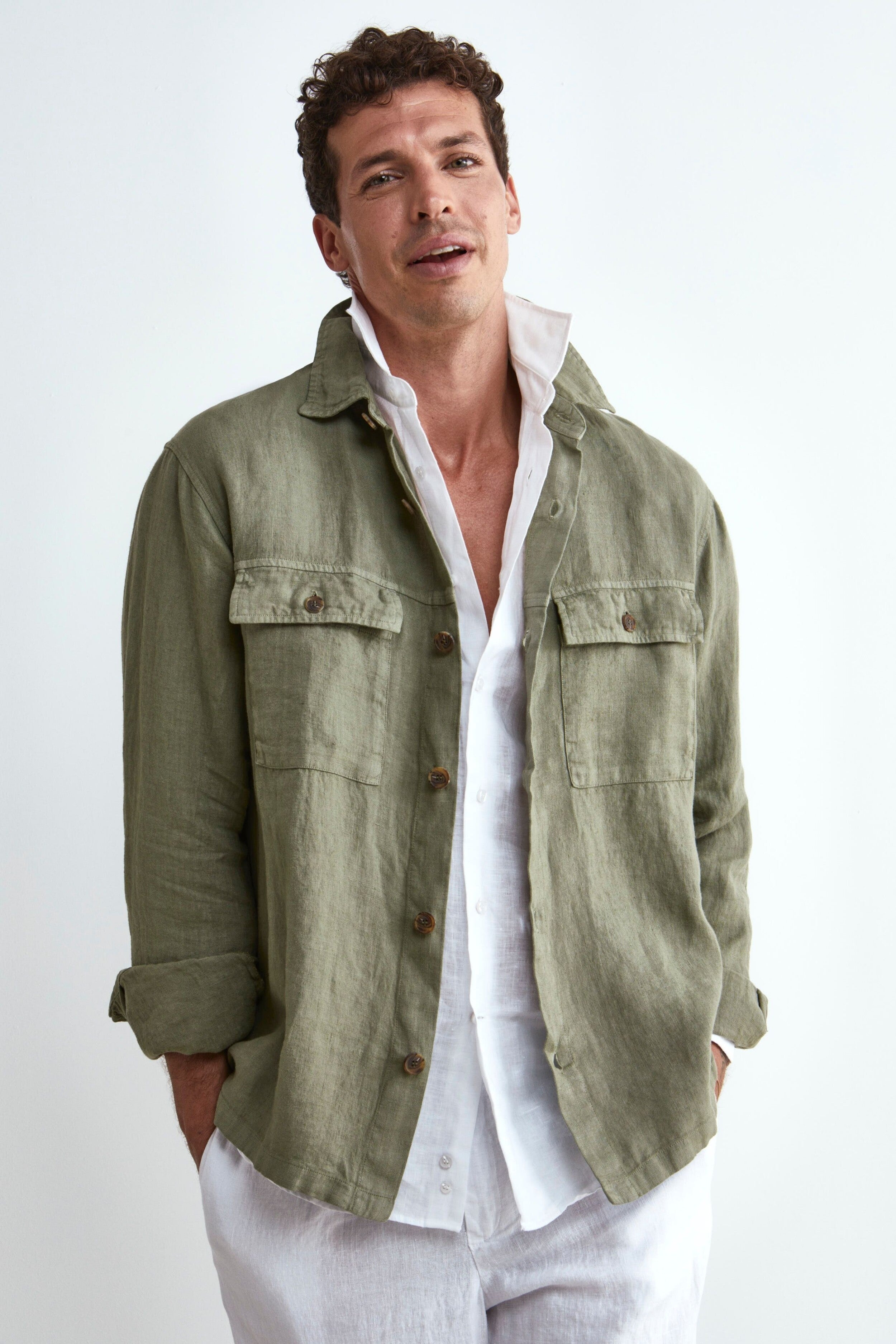 Giacca Verde Sahariana - VERDE MILITARE