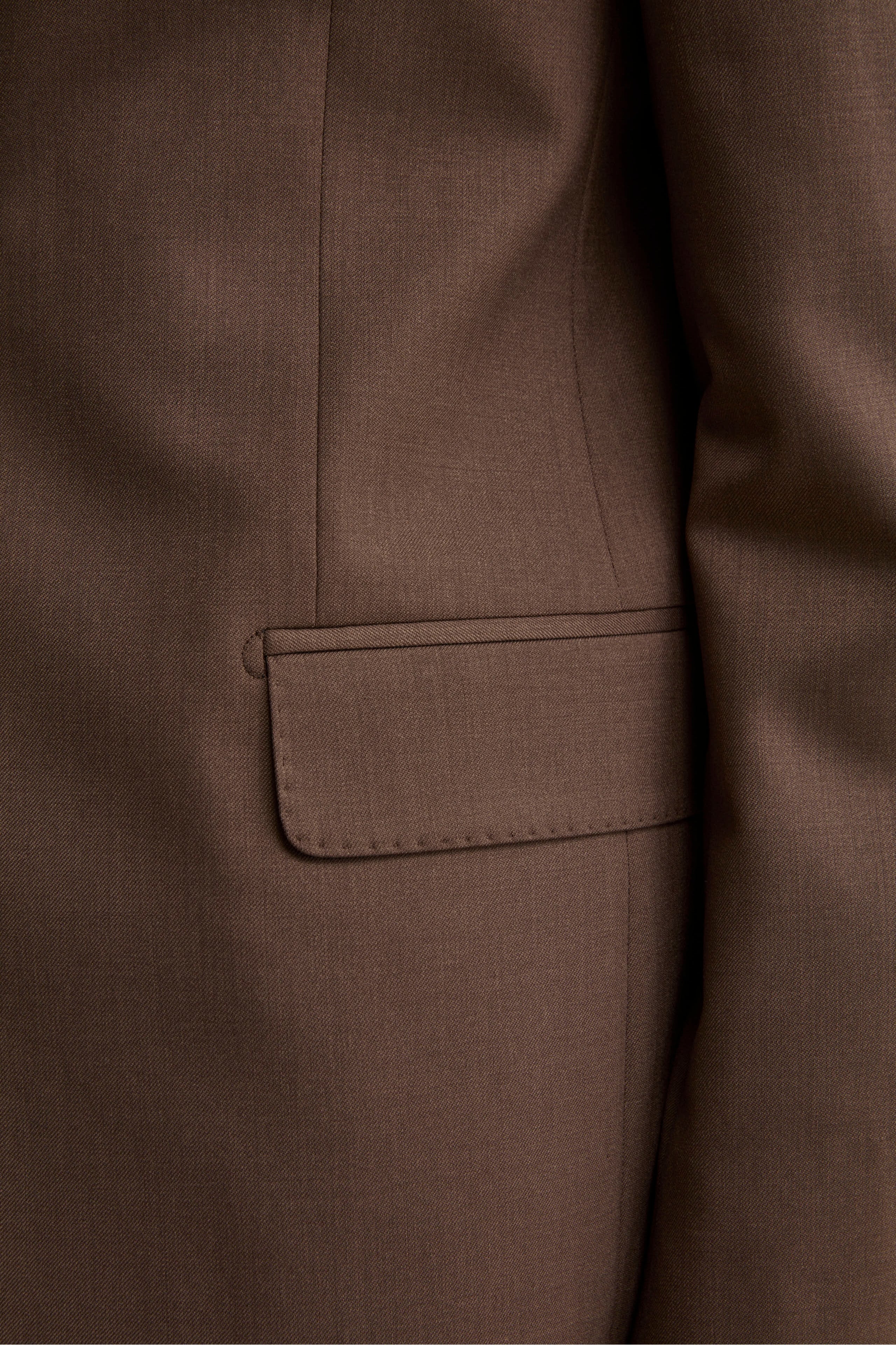 Single-Breasted Virgin Wool Suit with Peak Lapels - -