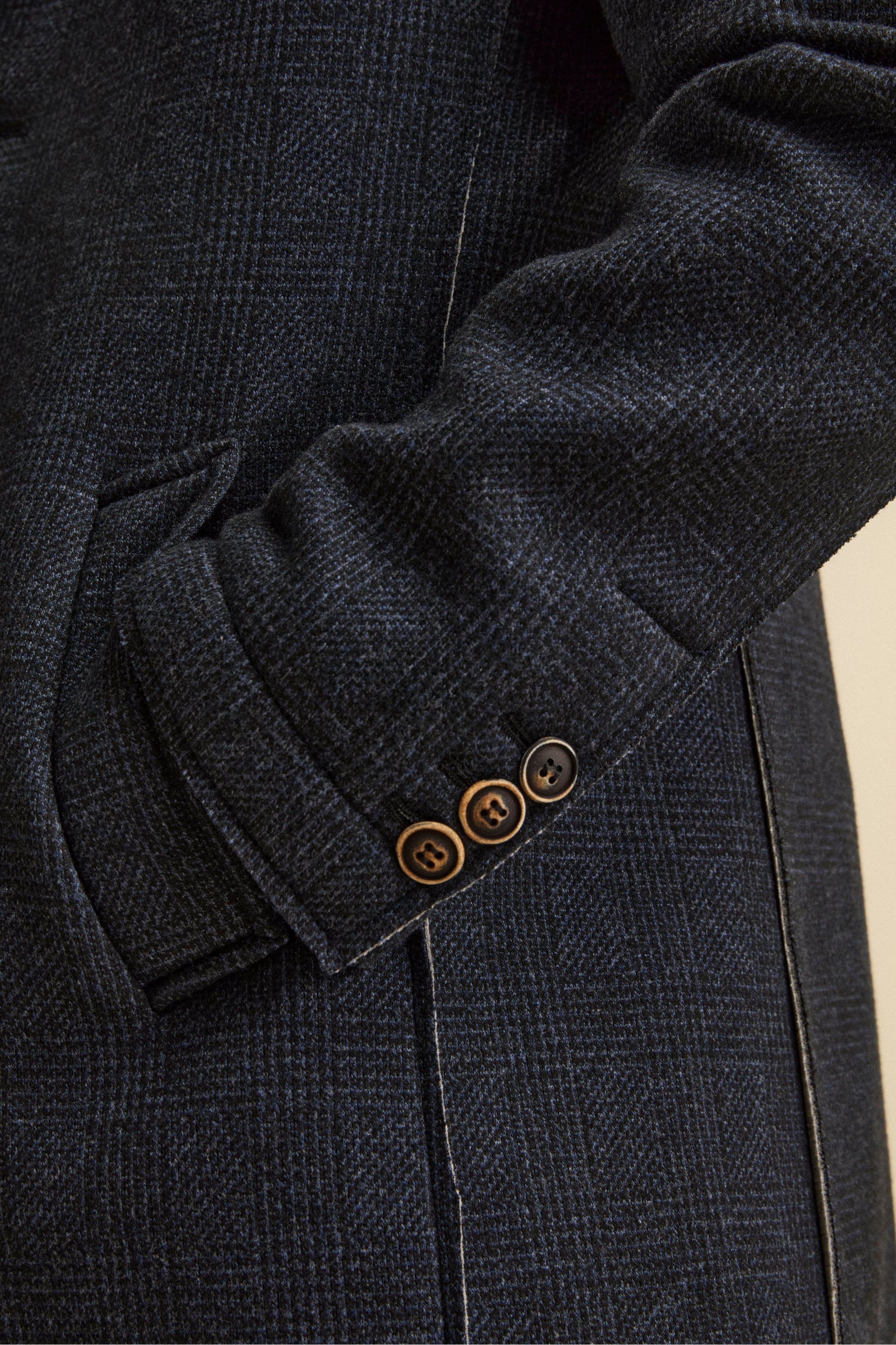 Raw-Cut Midi Patterned Coat - P-Poule Blue