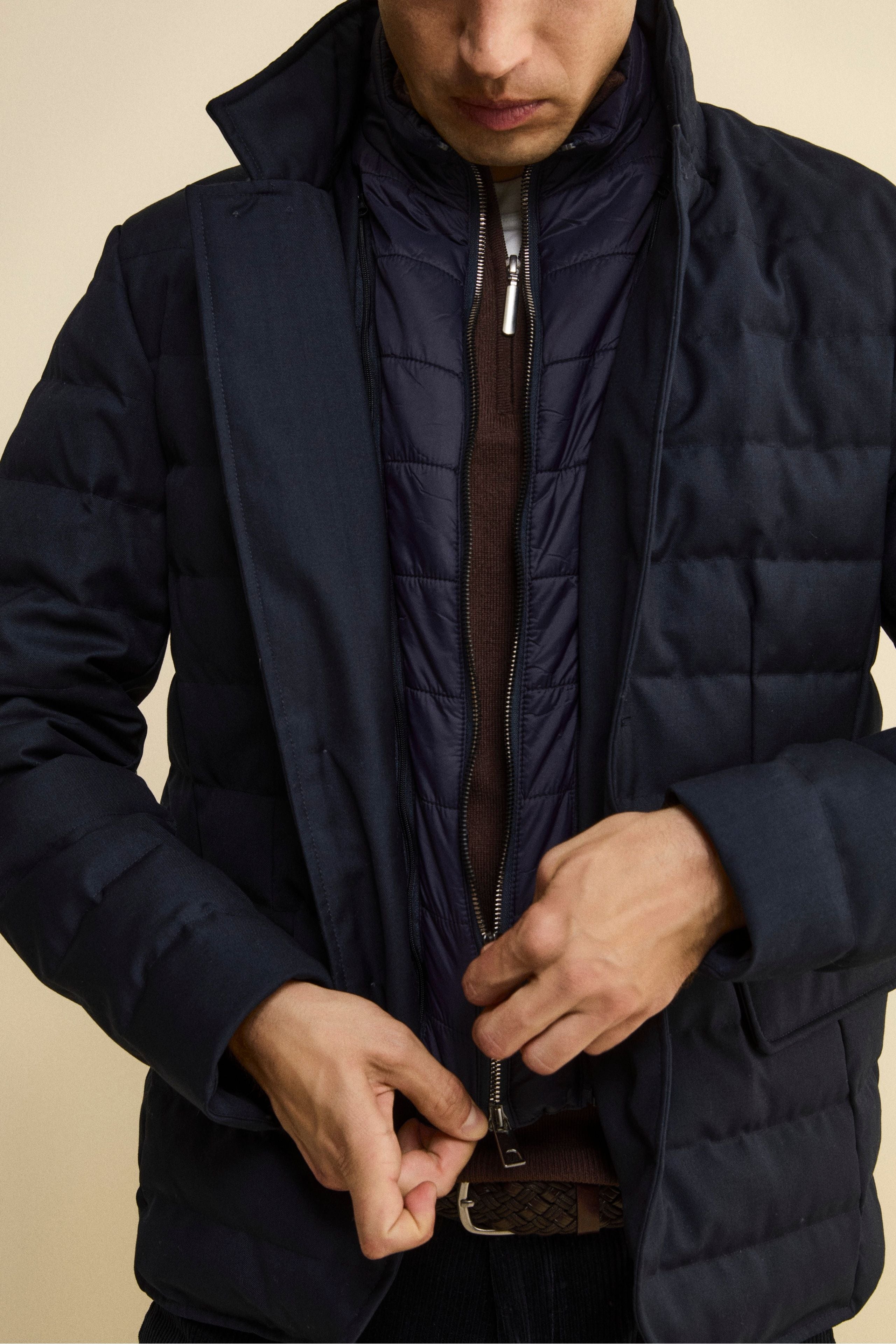 Padded Jacket with Vest - BLUE