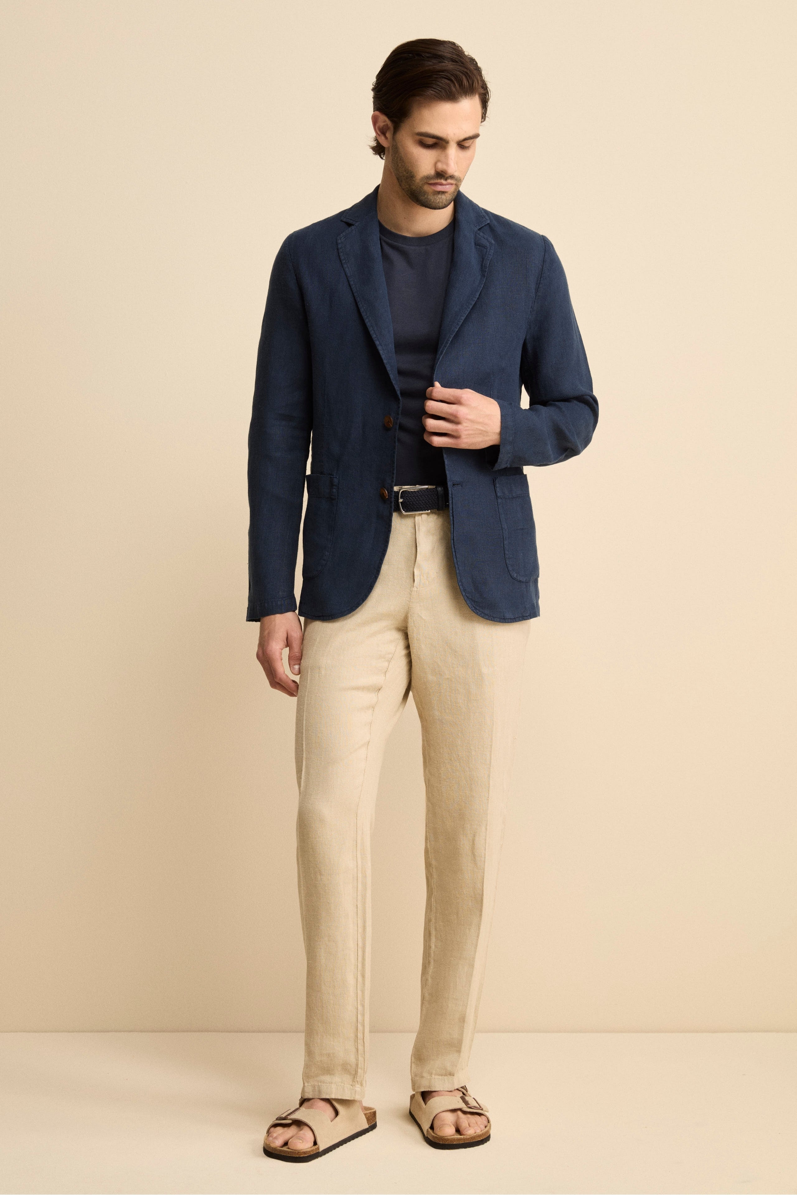 Giacca Blu in Lino - BLU NOTTE