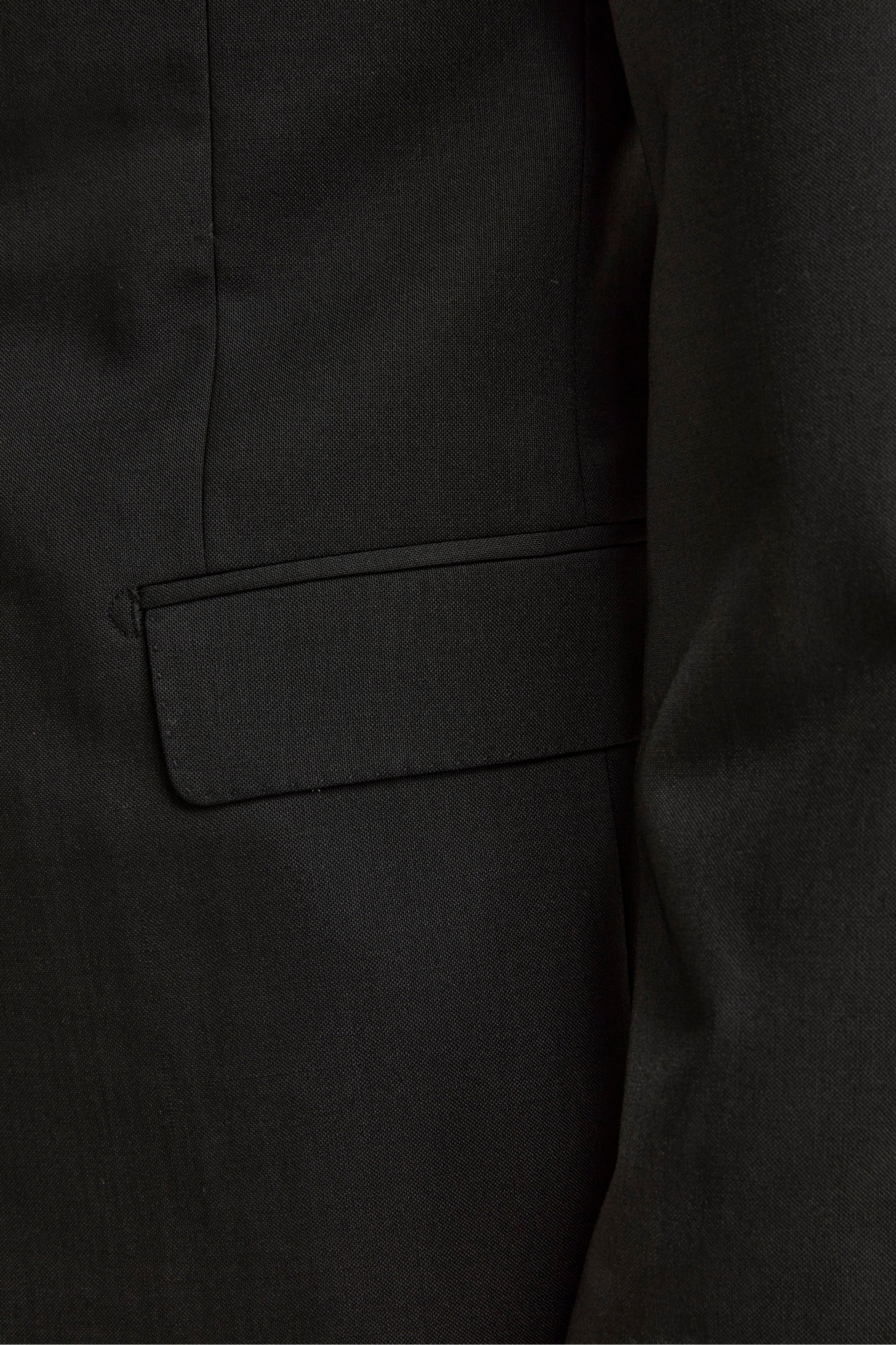 Elegant Single-Breasted Jacket with Notch Lapels Drop 4 - BLACK