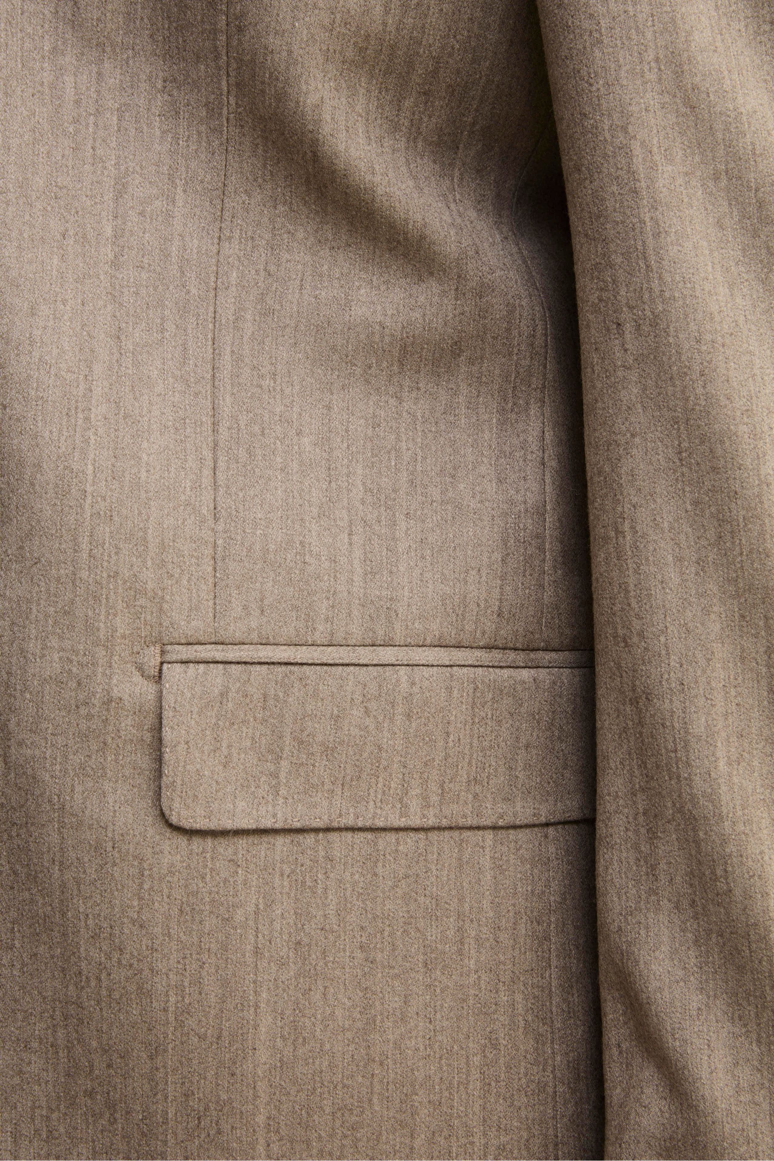 Slim Fit Lined Suit in Wool and Cashmere - gray