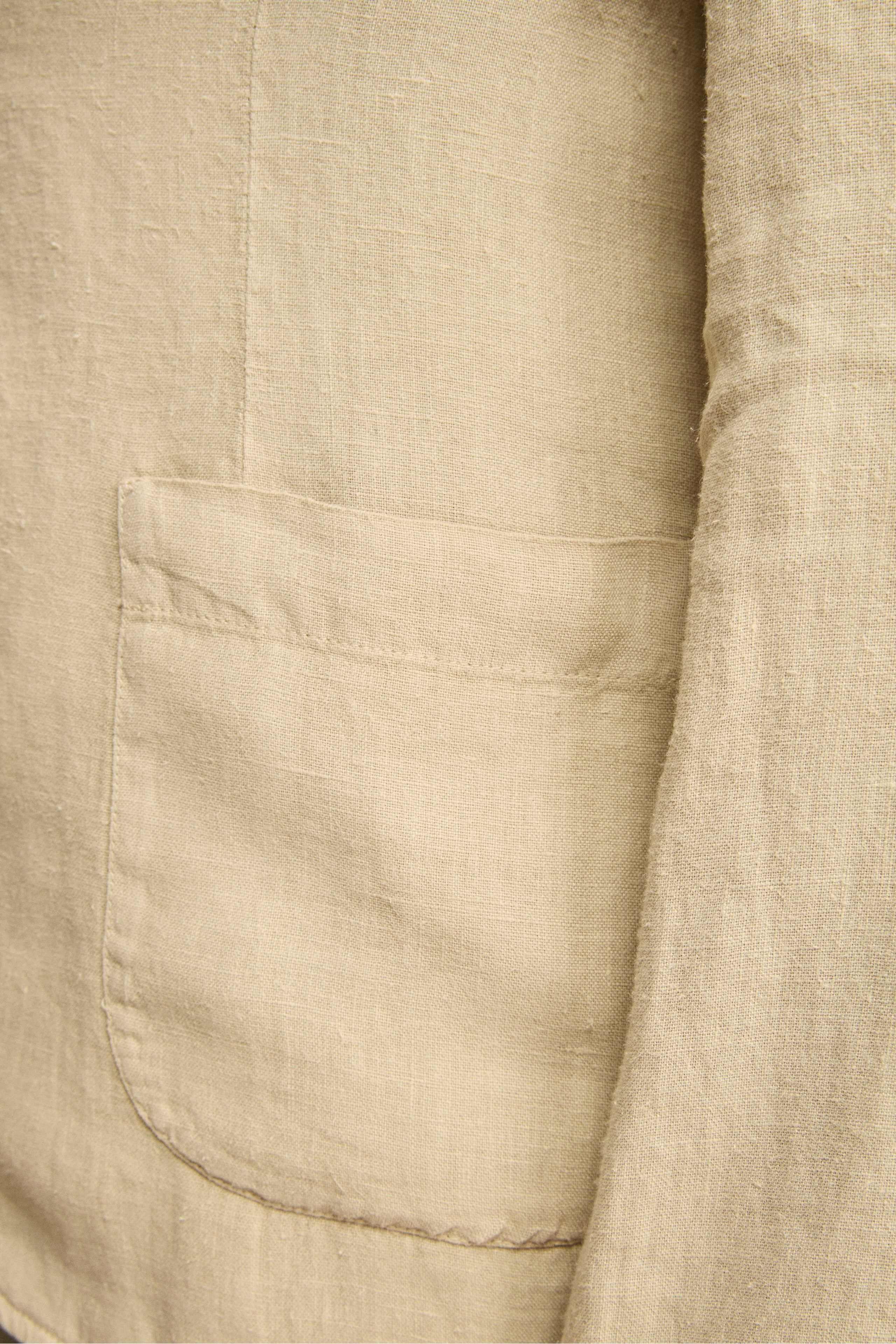 Giacca Beige in Lino - BEIGE