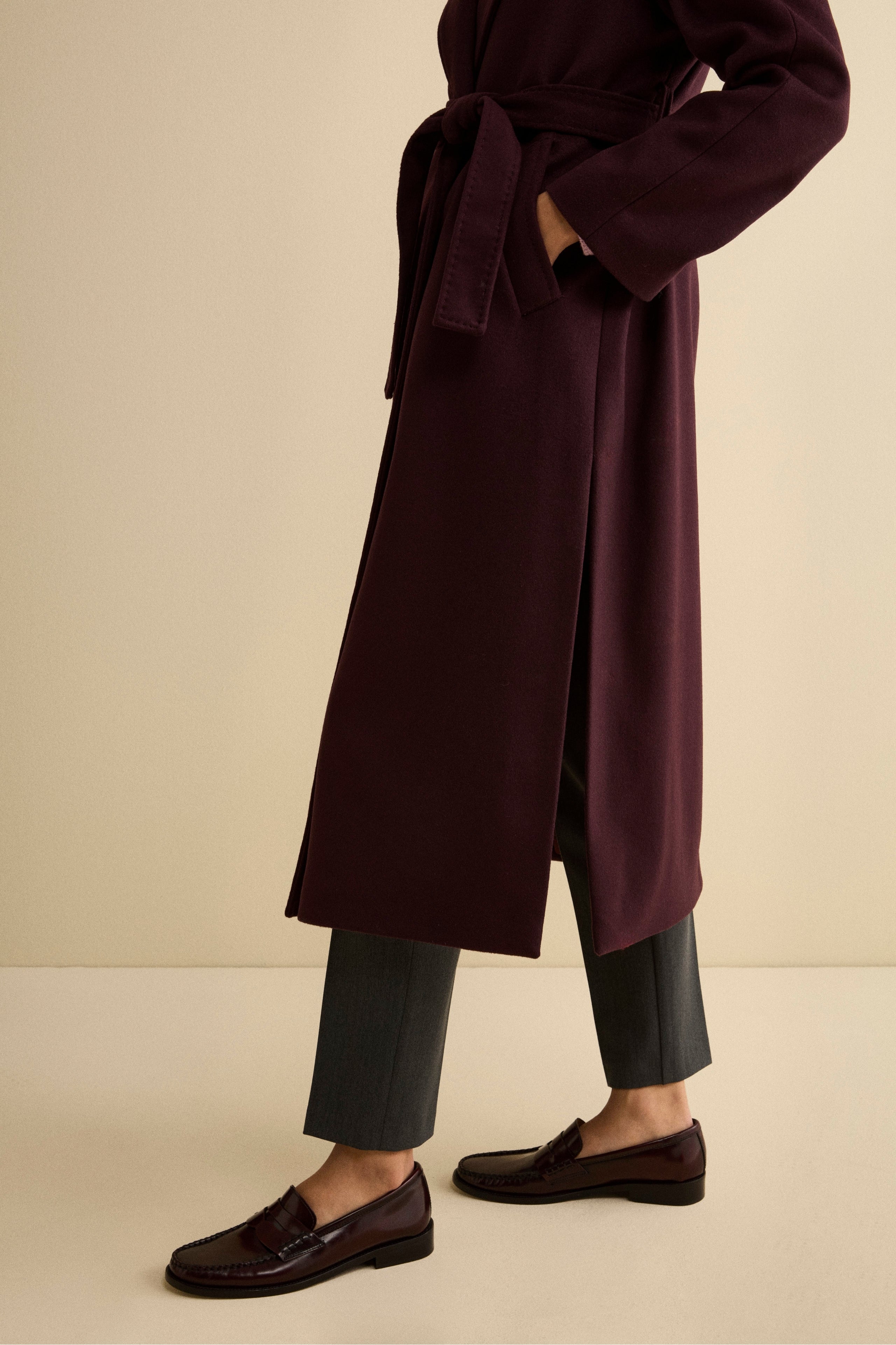 Long coat in wool and cashmere - VIOLET