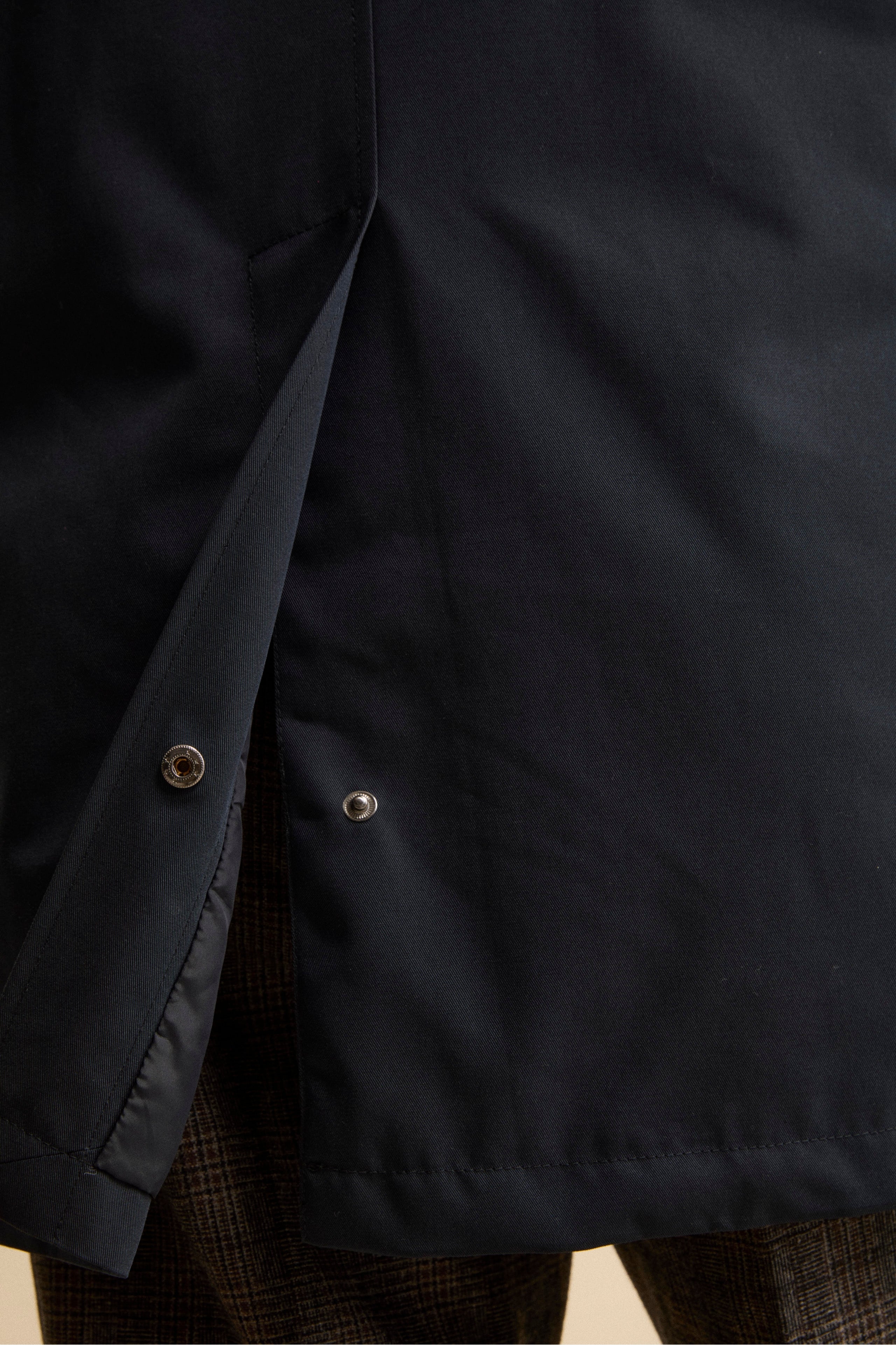 Raincoat with placket - BLUE