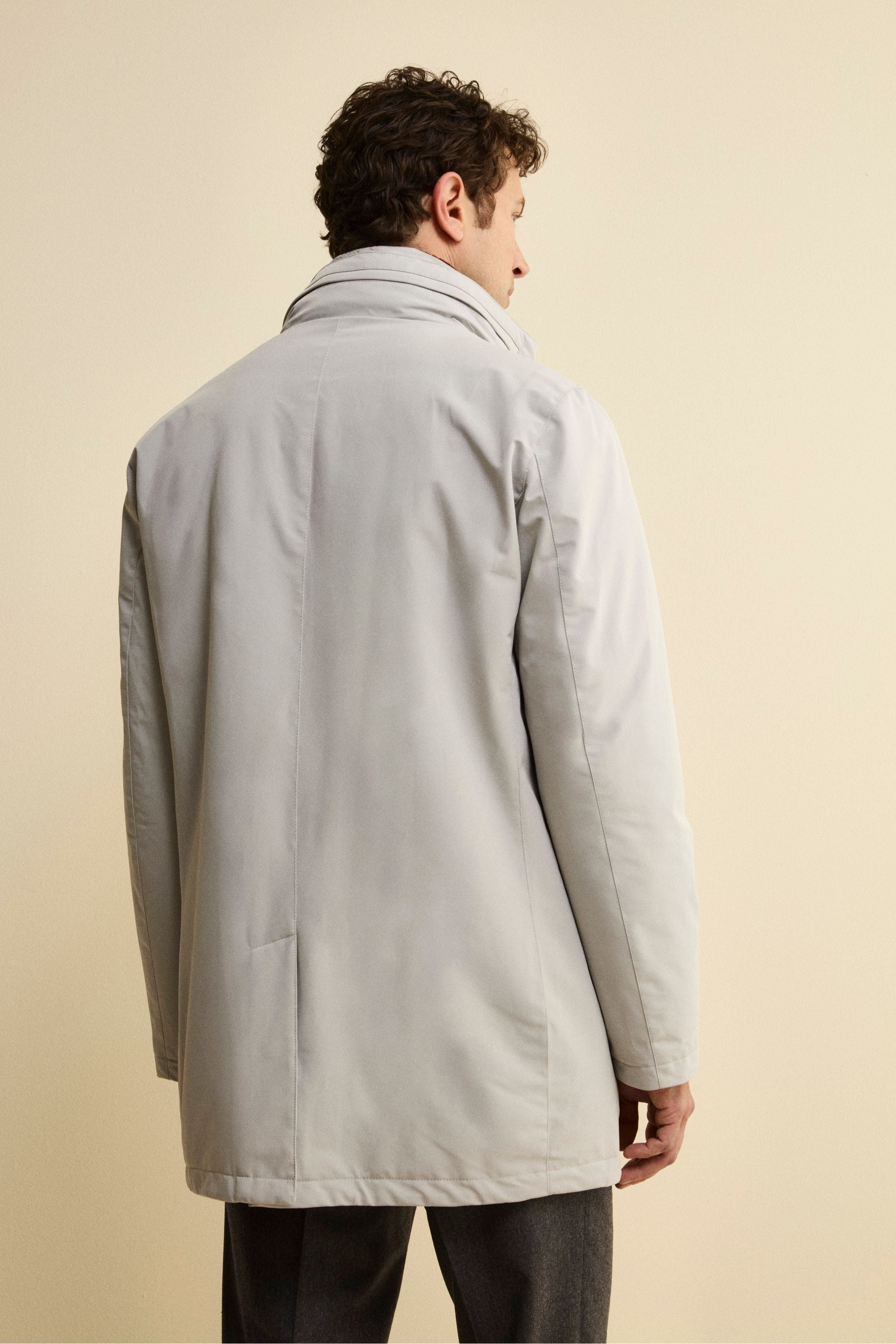 Midi Padded Coat with Inner Vest - Sand brown