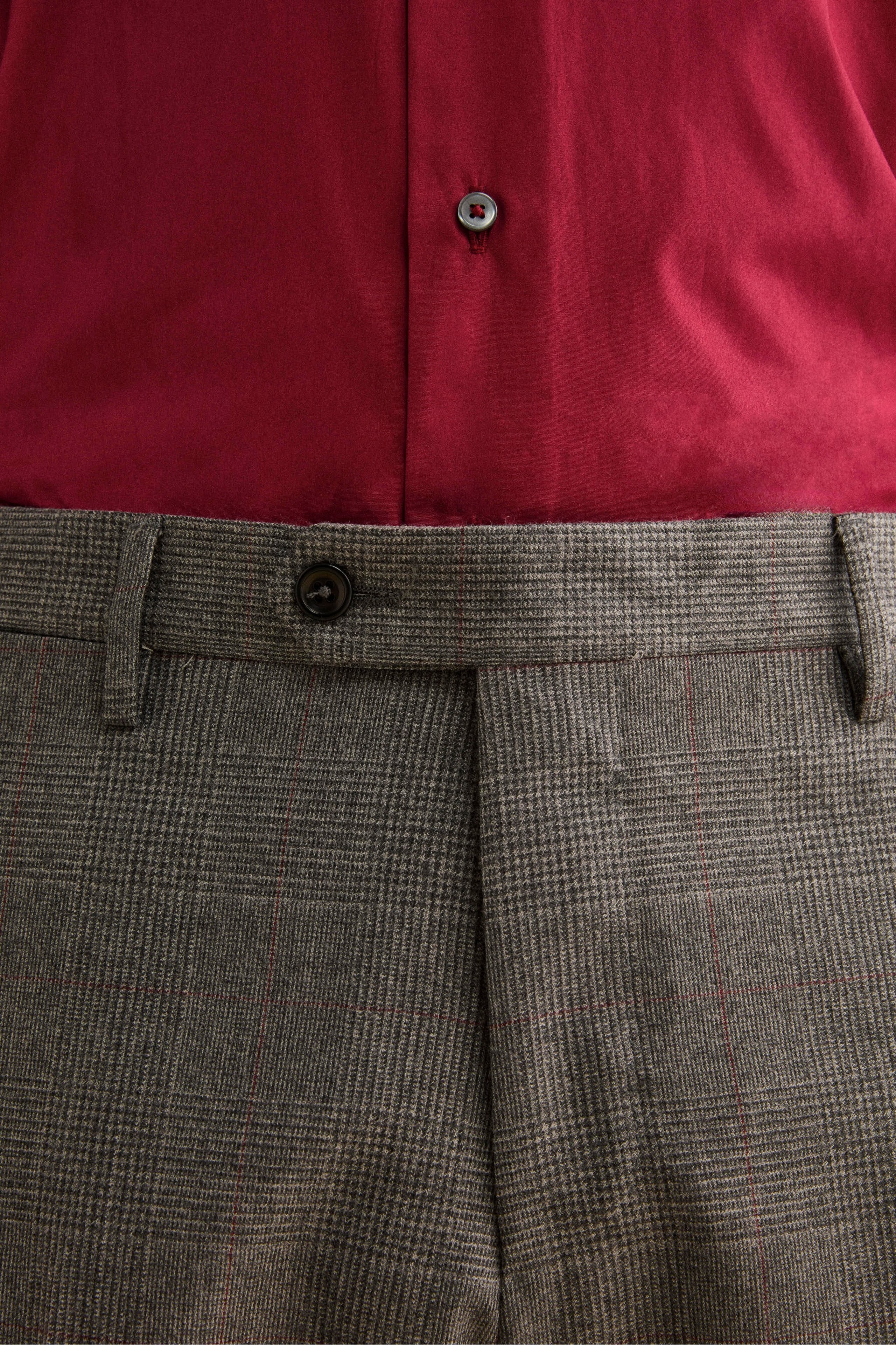 Lined Slim Fit Virgin Wool Suit - -