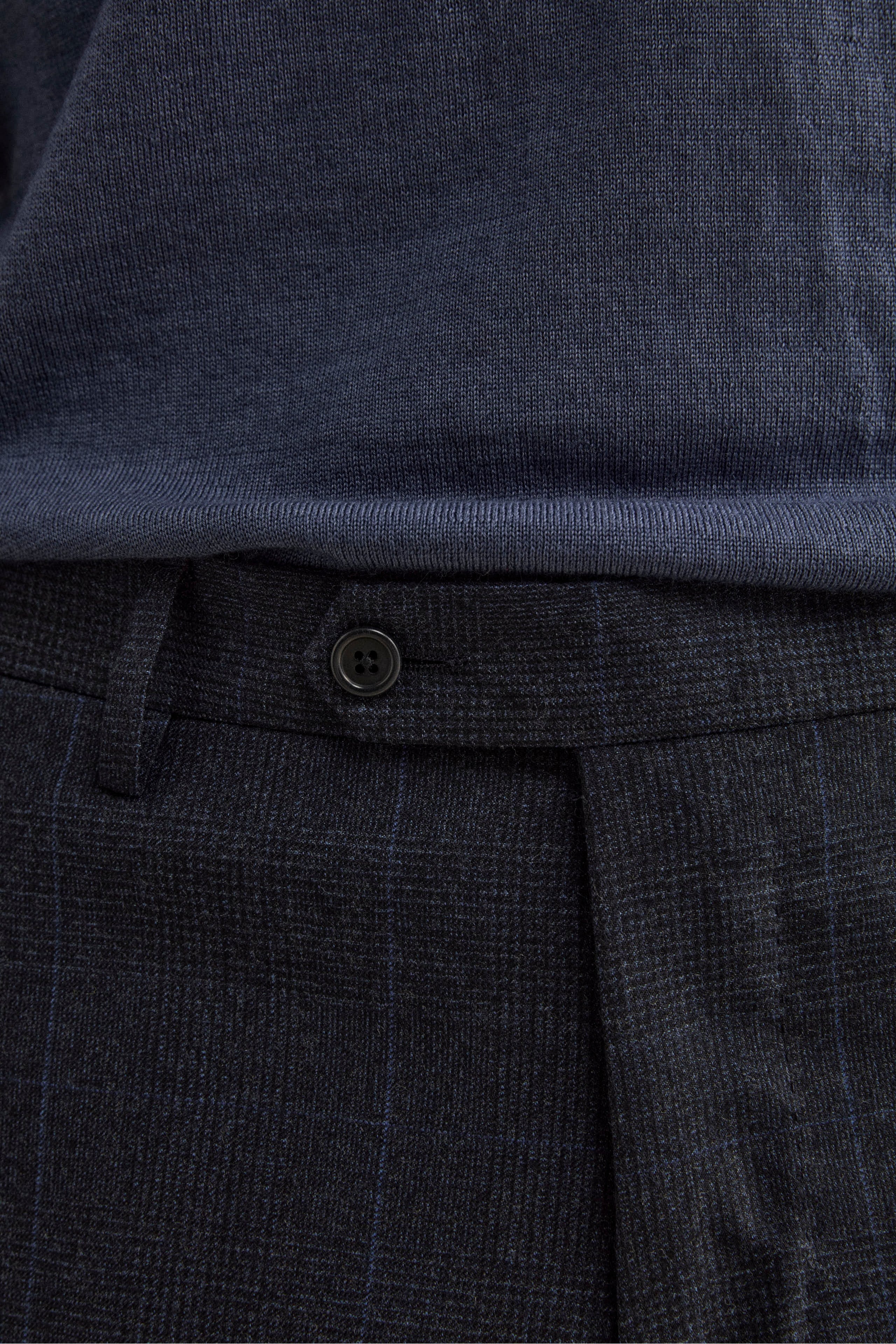 Virgin Wool Slim Fit Suit with Notch Lapel - -