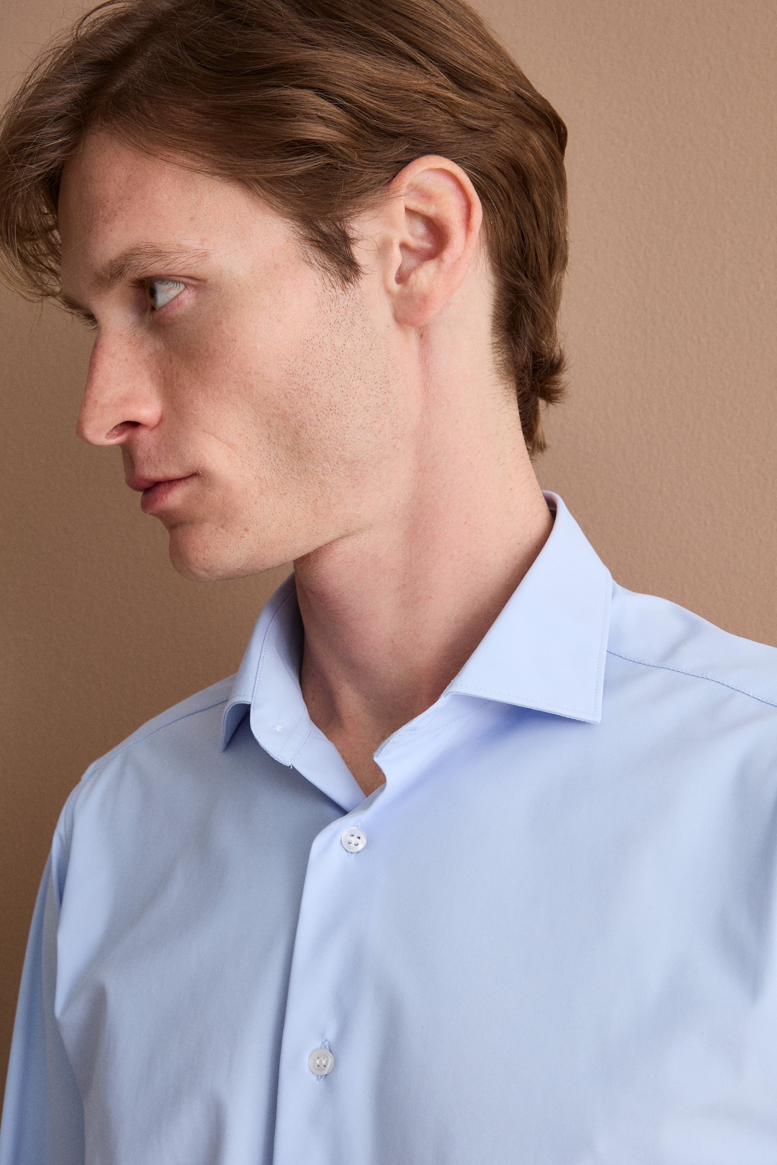 Camicia en jersey slim fit - Bleu clair