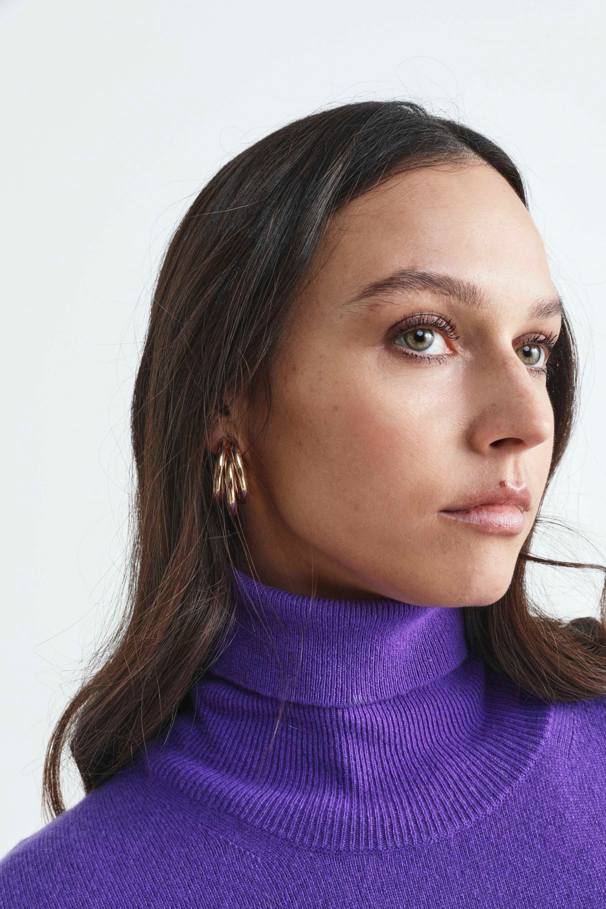 Abito dolcevita in lana - VIOLA