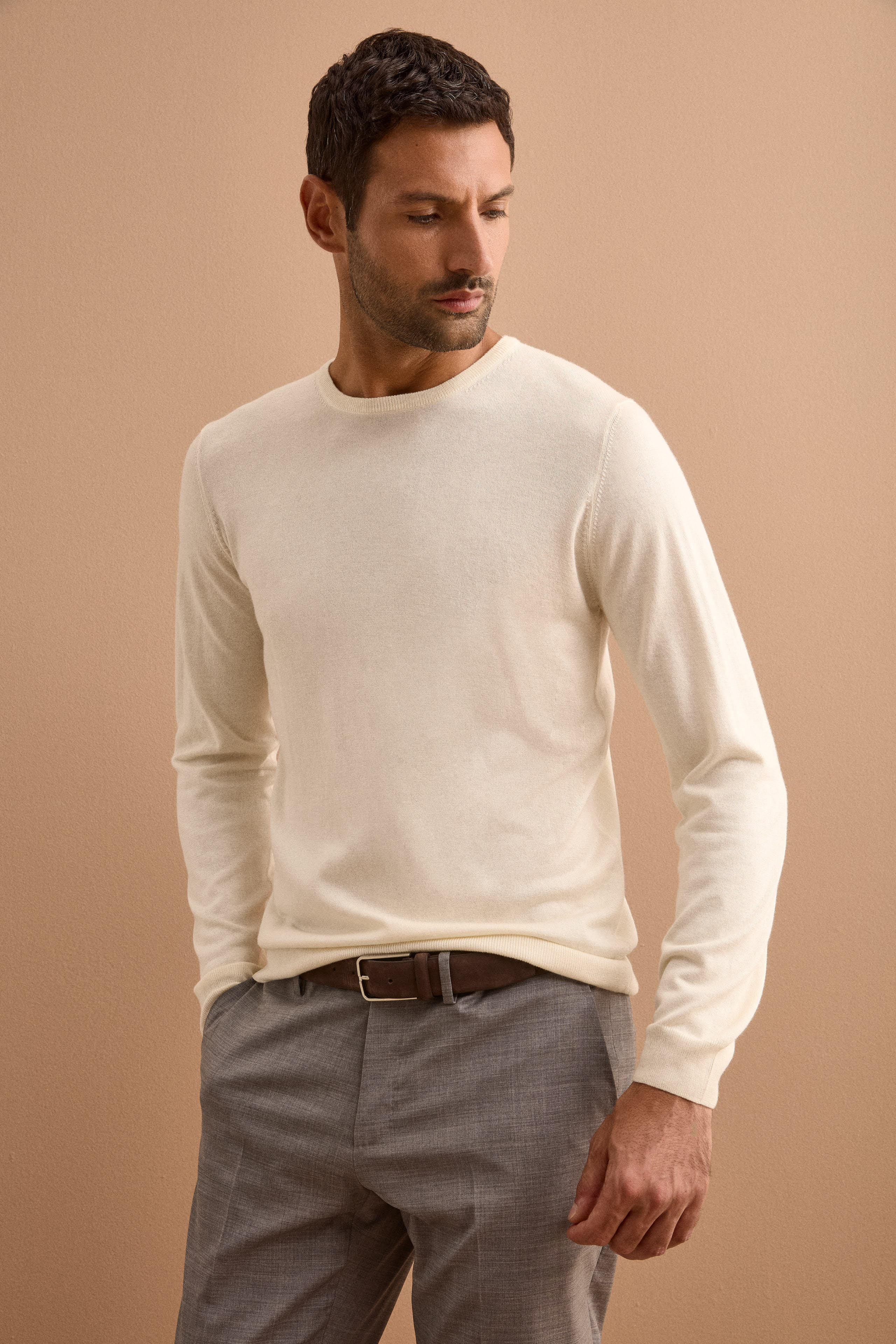 Maglia extrafine in seta e cashmere - AVORIO