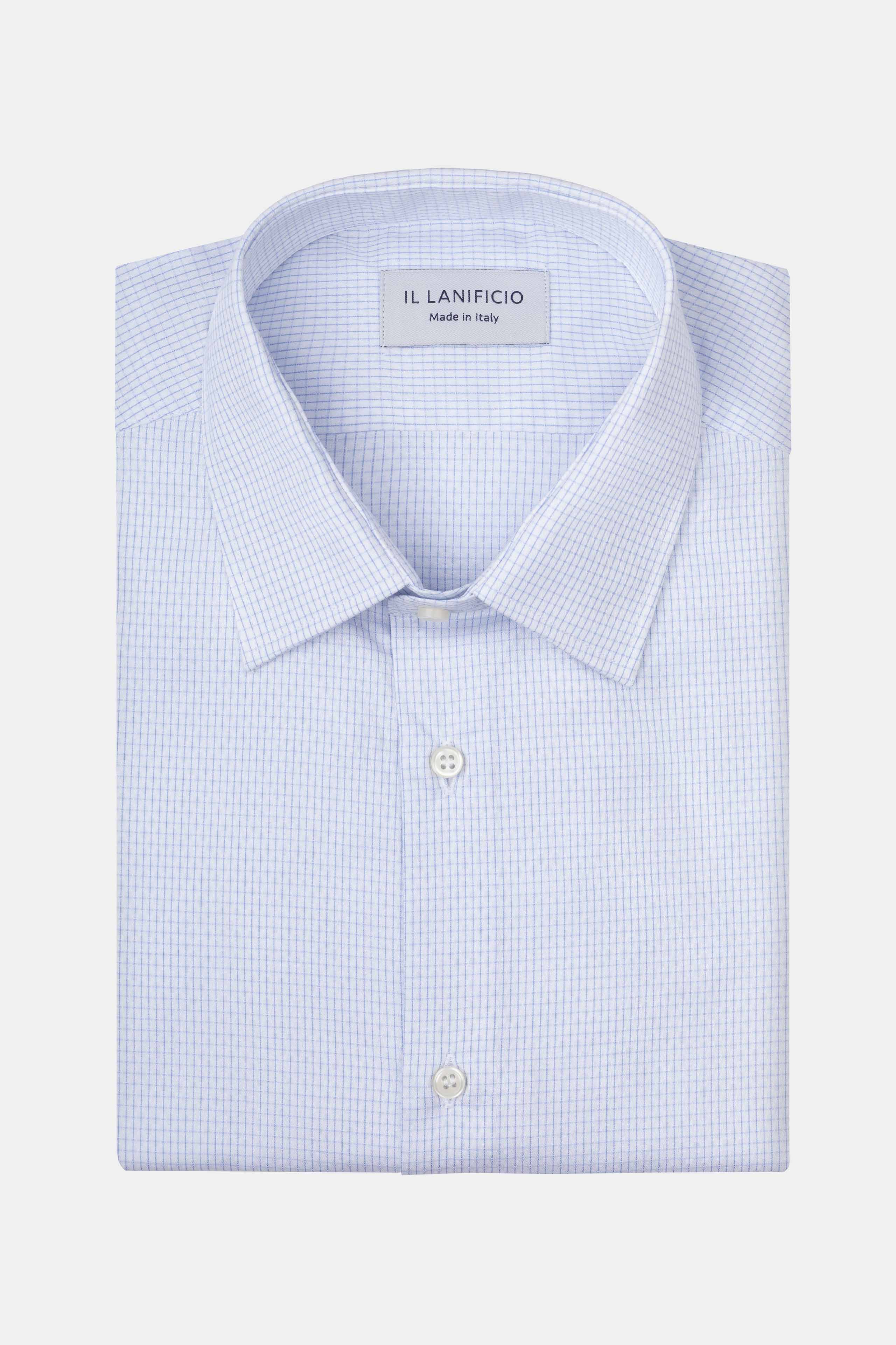 Camicia Fantasia Slim Fit - BIANCO/AZZURRO