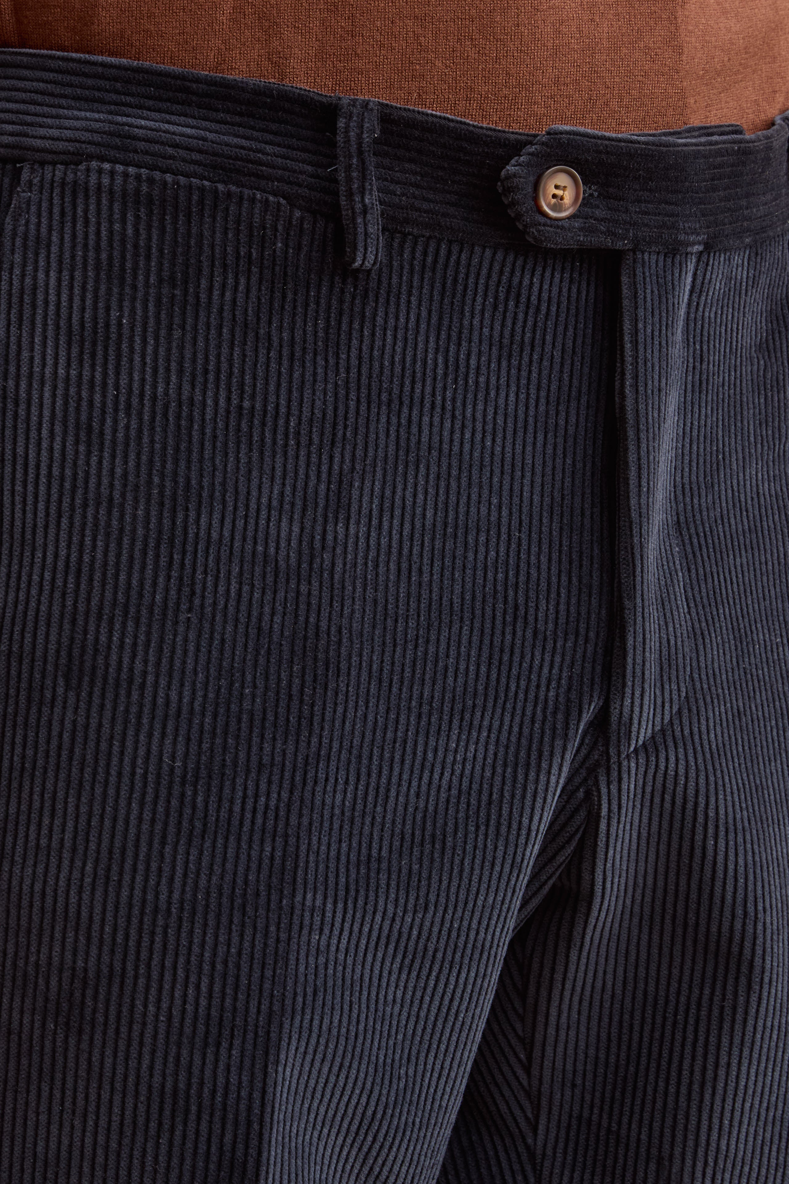 Pantalone Chino in Velluto Comfort Fit - BLU