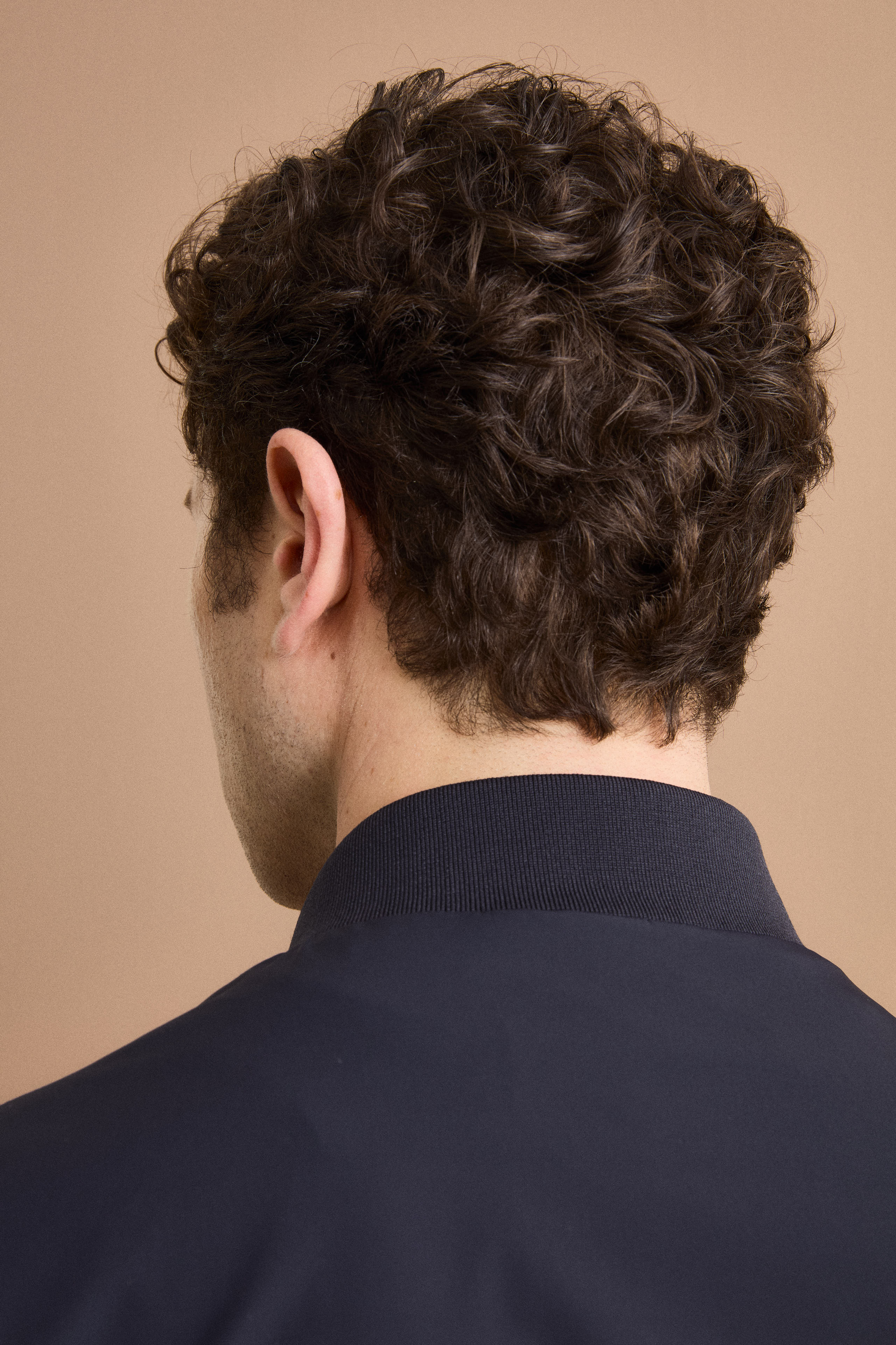 Leichte Jacke mit Strickbündchen - BLAU