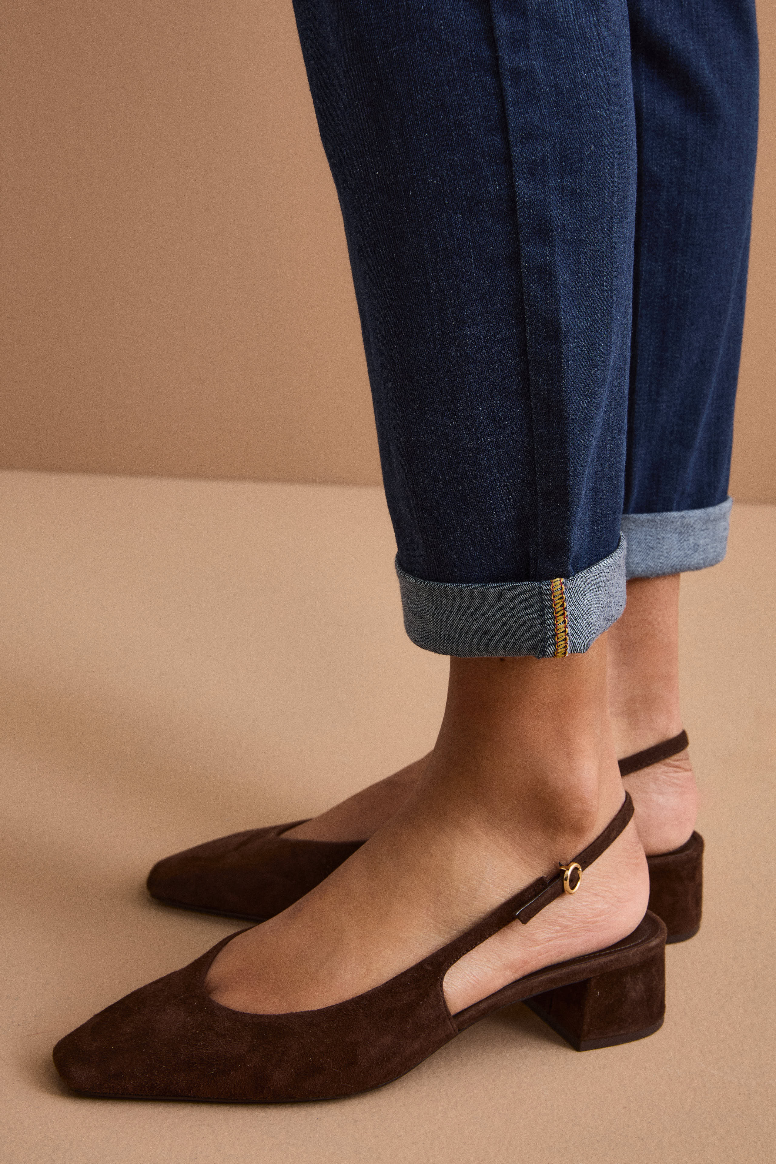 Gerade Fünf-Taschen-Jeans - Dunkler Denim