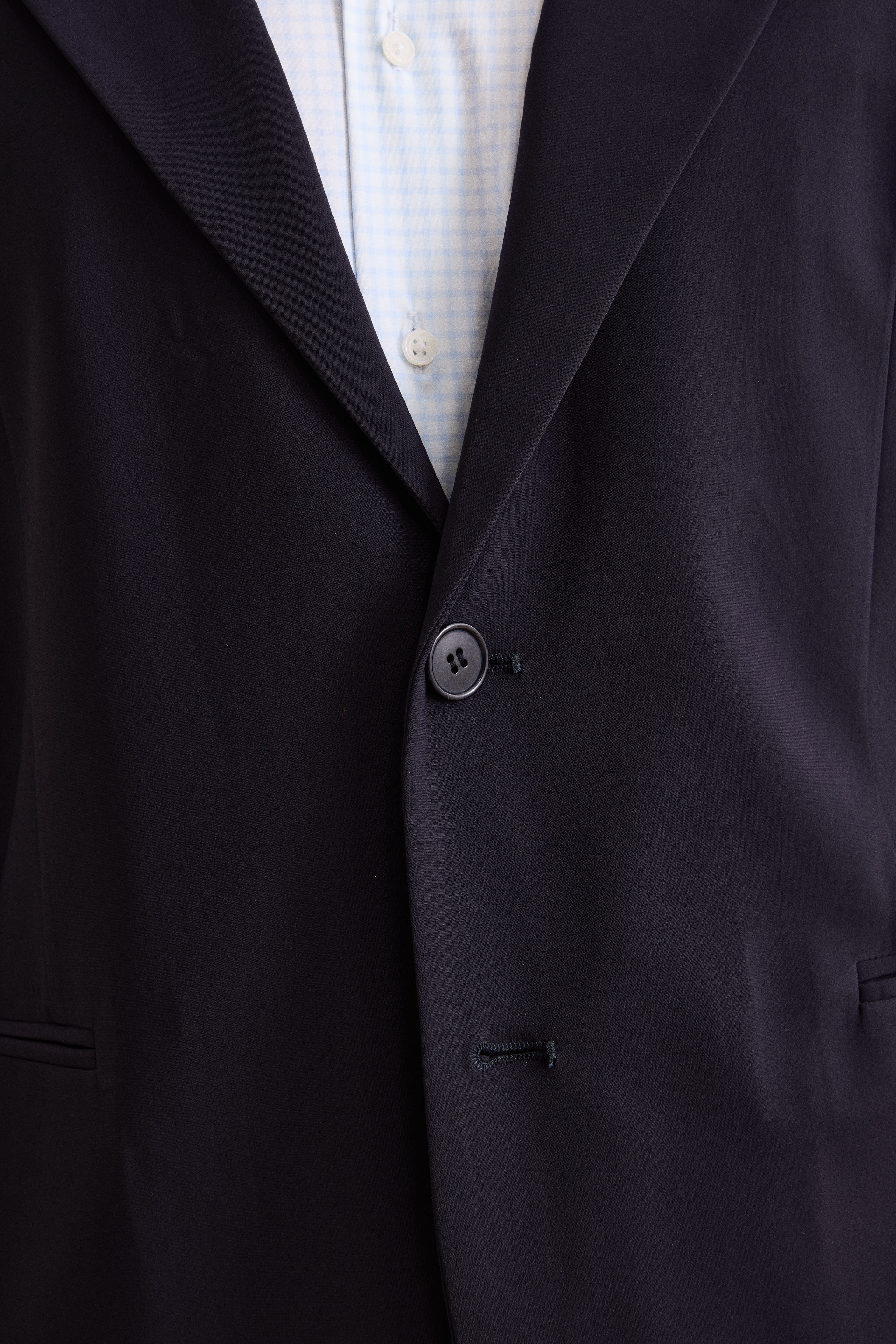 Halbgefütterter Einreihiger Anzug aus Jersey - BLAU