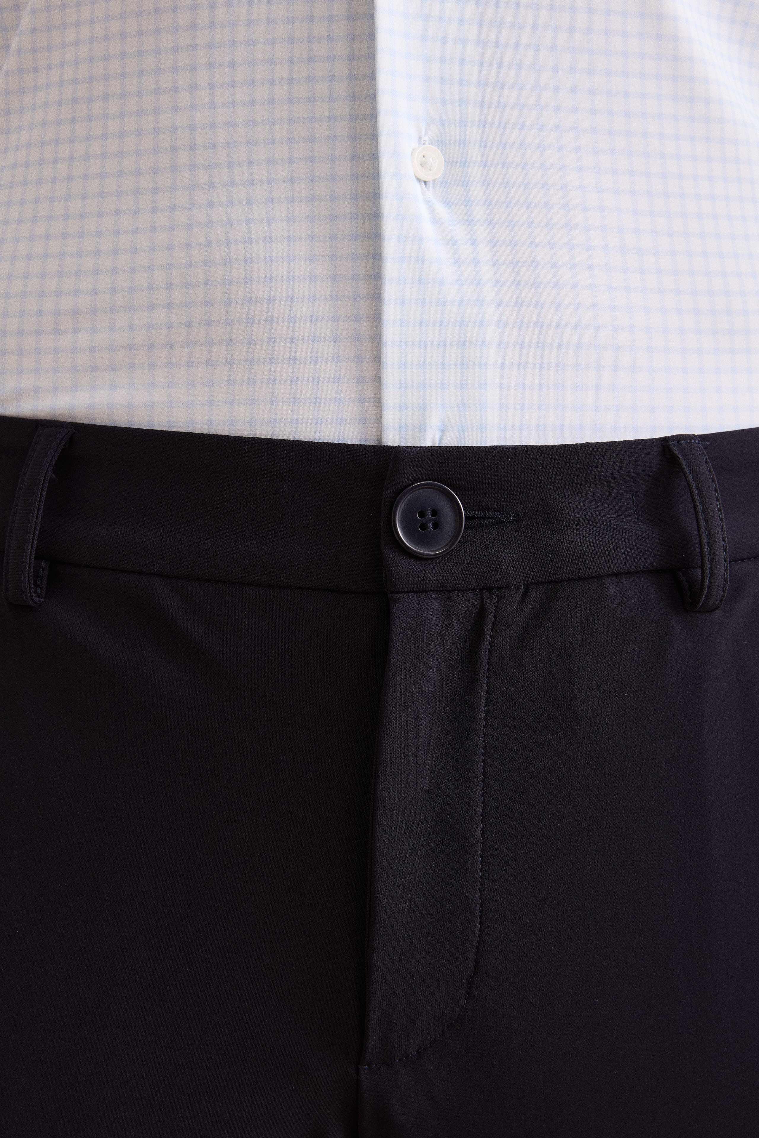 Halbgefütterter Einreihiger Anzug aus Jersey - BLAU