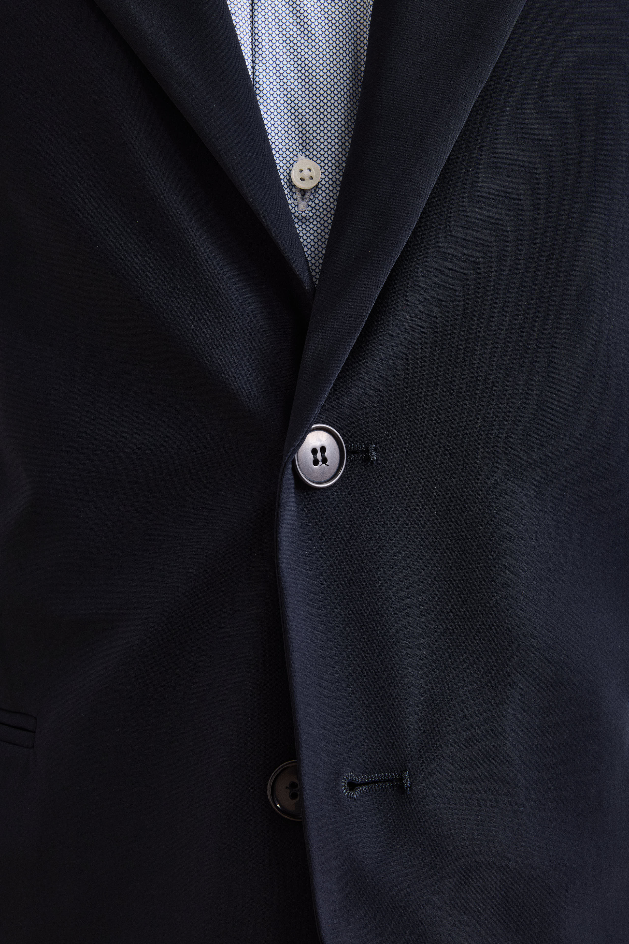 Halbgefütterter Einreihiger Anzug aus Jersey - -