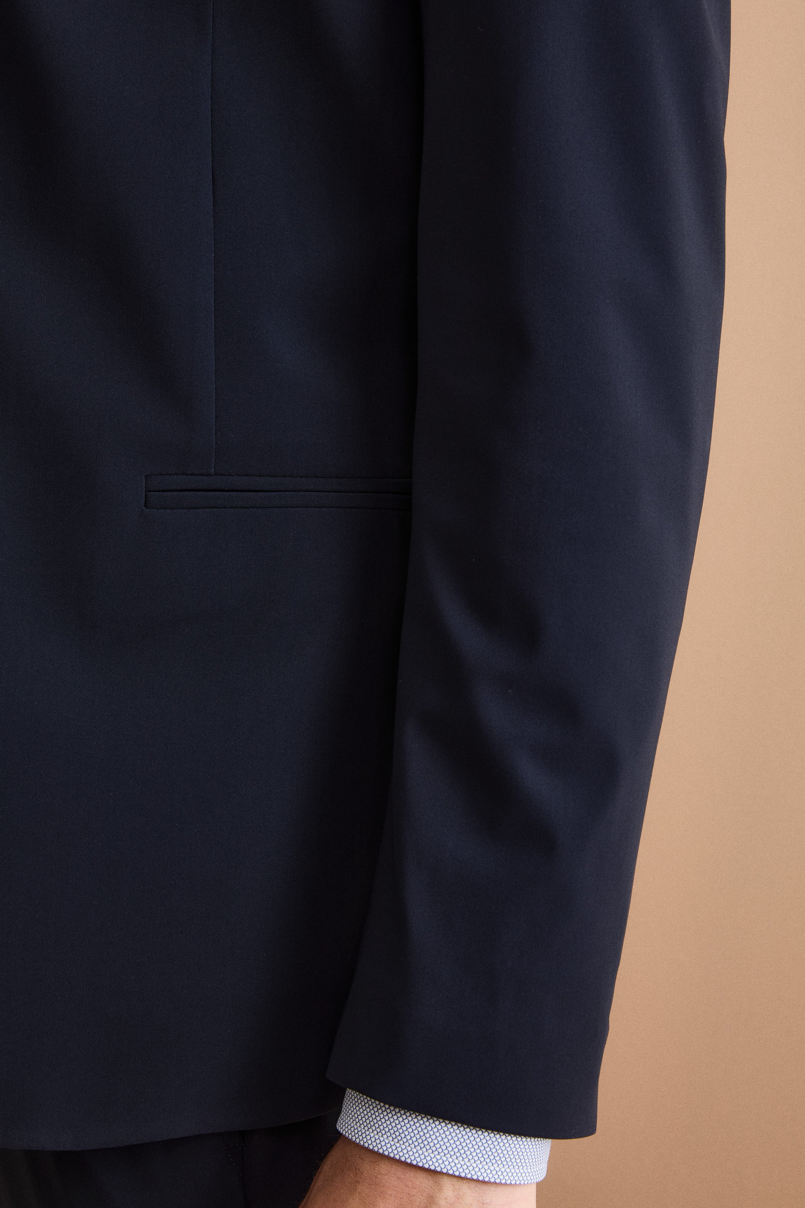 Halbgefütterter Einreihiger Anzug aus Jersey - -