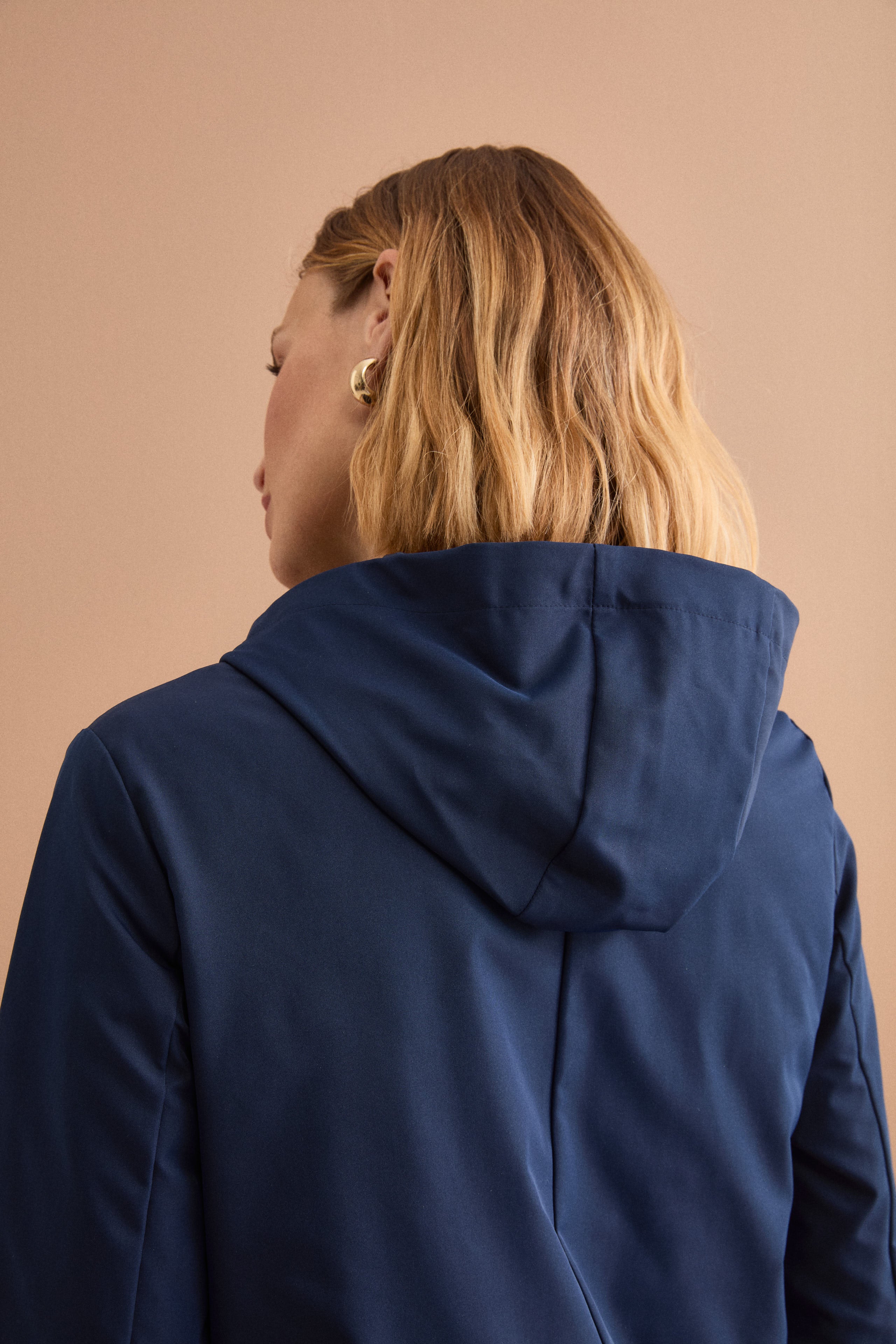 Wasserabweisende Jacke mit Kapuze und herausnehmbarer Weste - BLAU