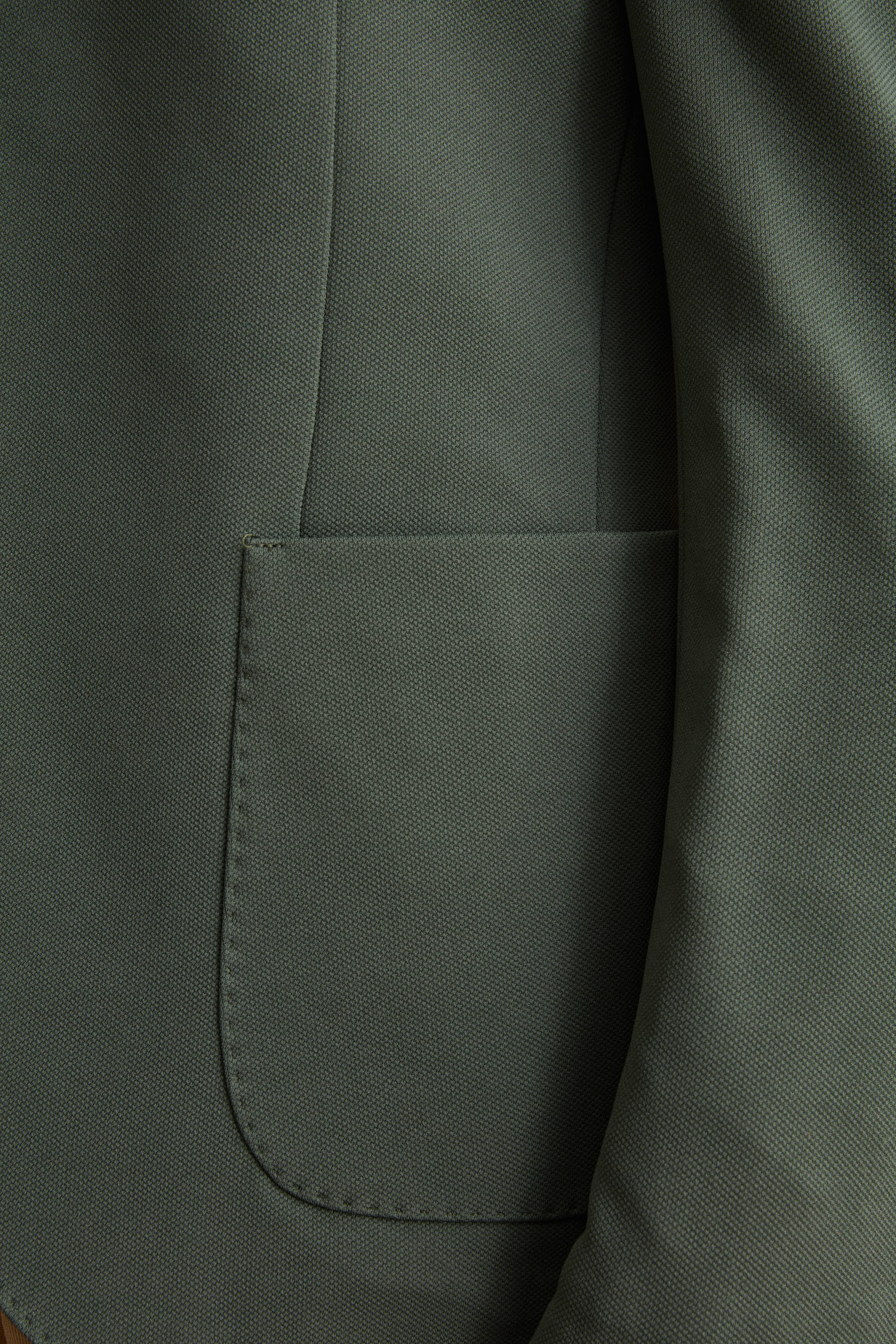 Slim Fit Halbgefütterte Jacke mit Klassischem Revers - GRÜN