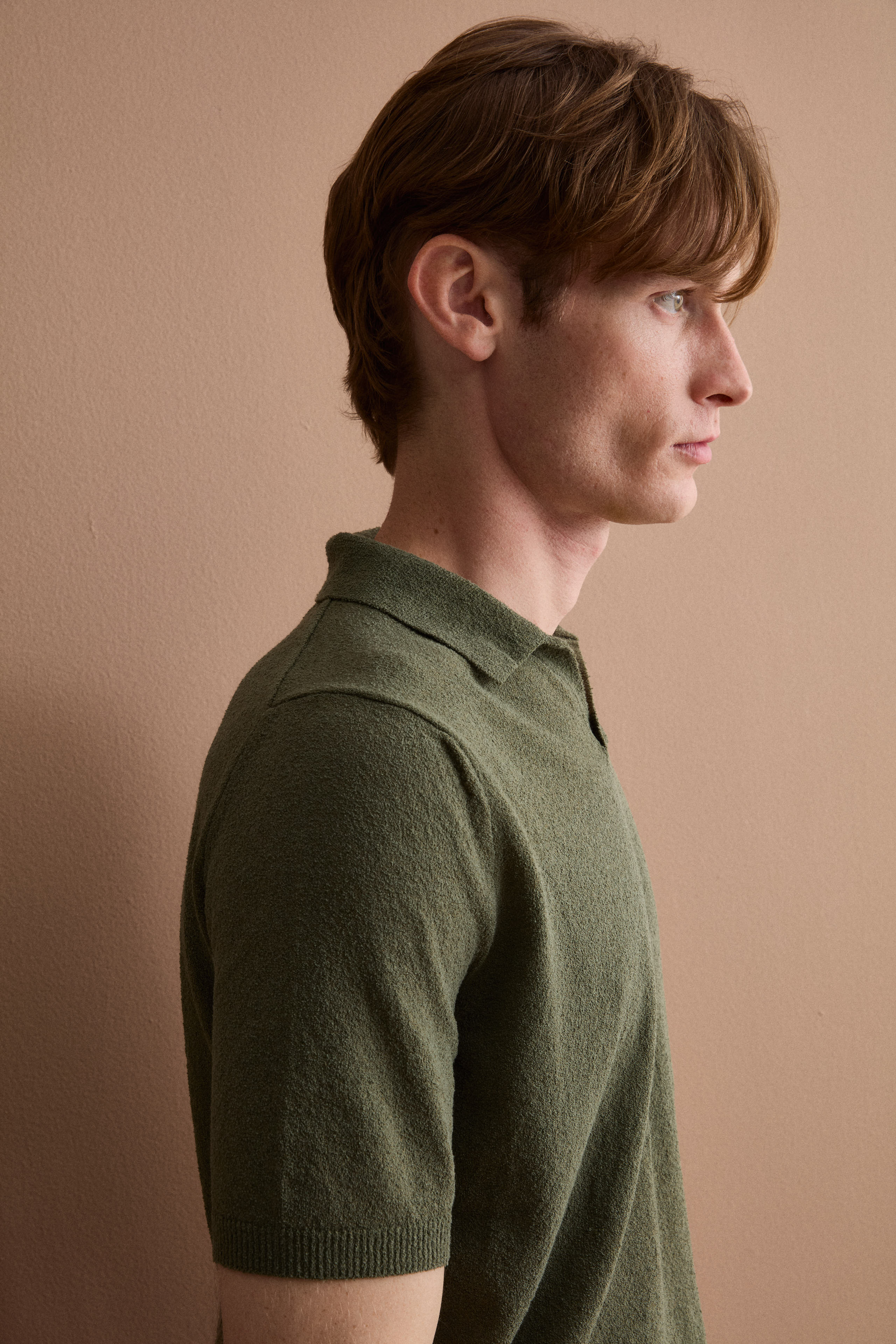 Polo Derby en Coton Bouclé - VERT