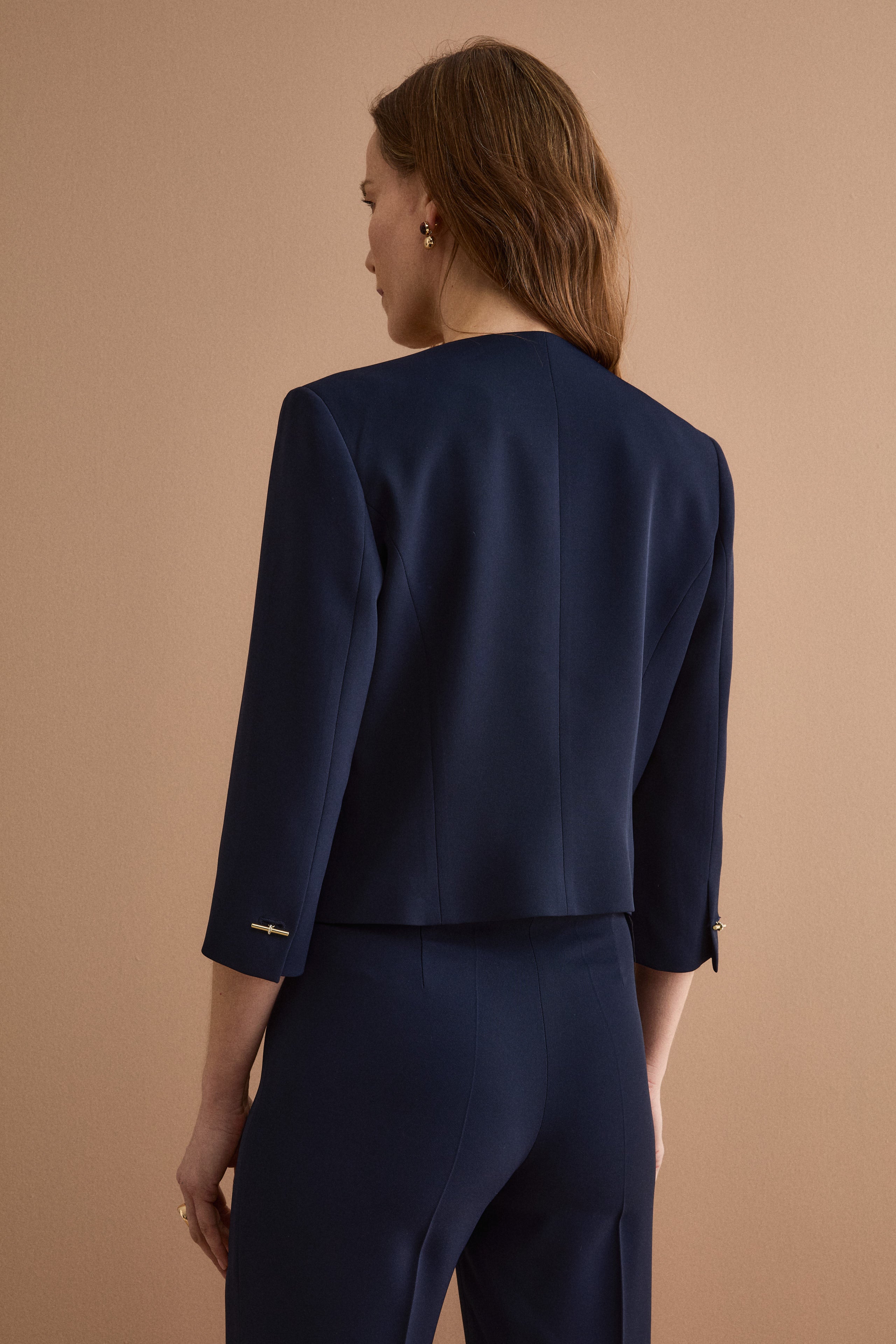 Taillierter Cady-Bolero für festliche Anlässe - BLAU
