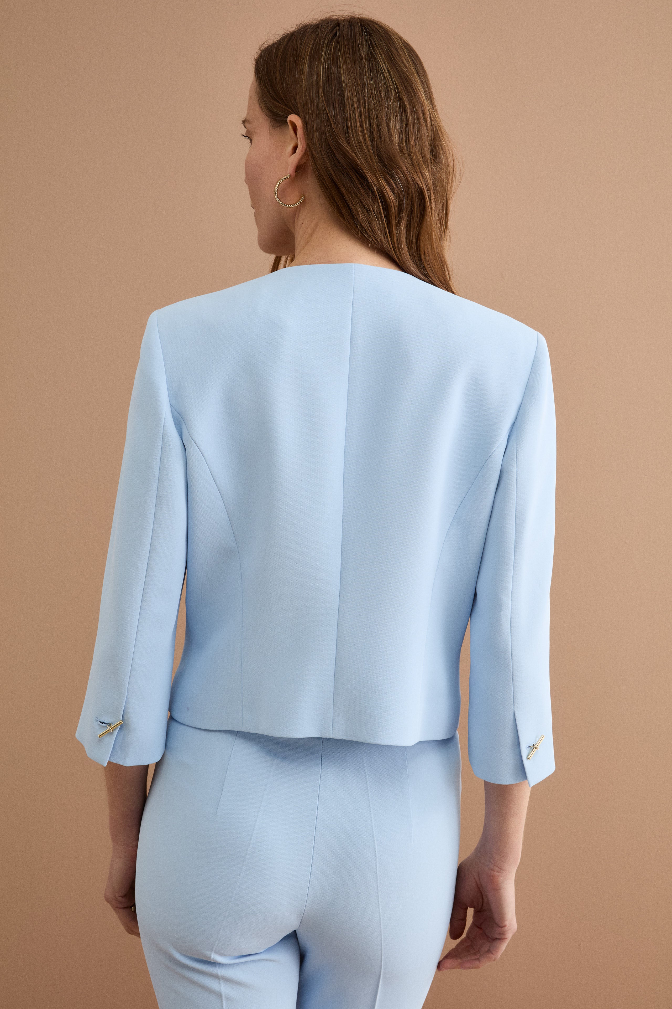 Taillierter Cady-Bolero für festliche Anlässe - Hellblau