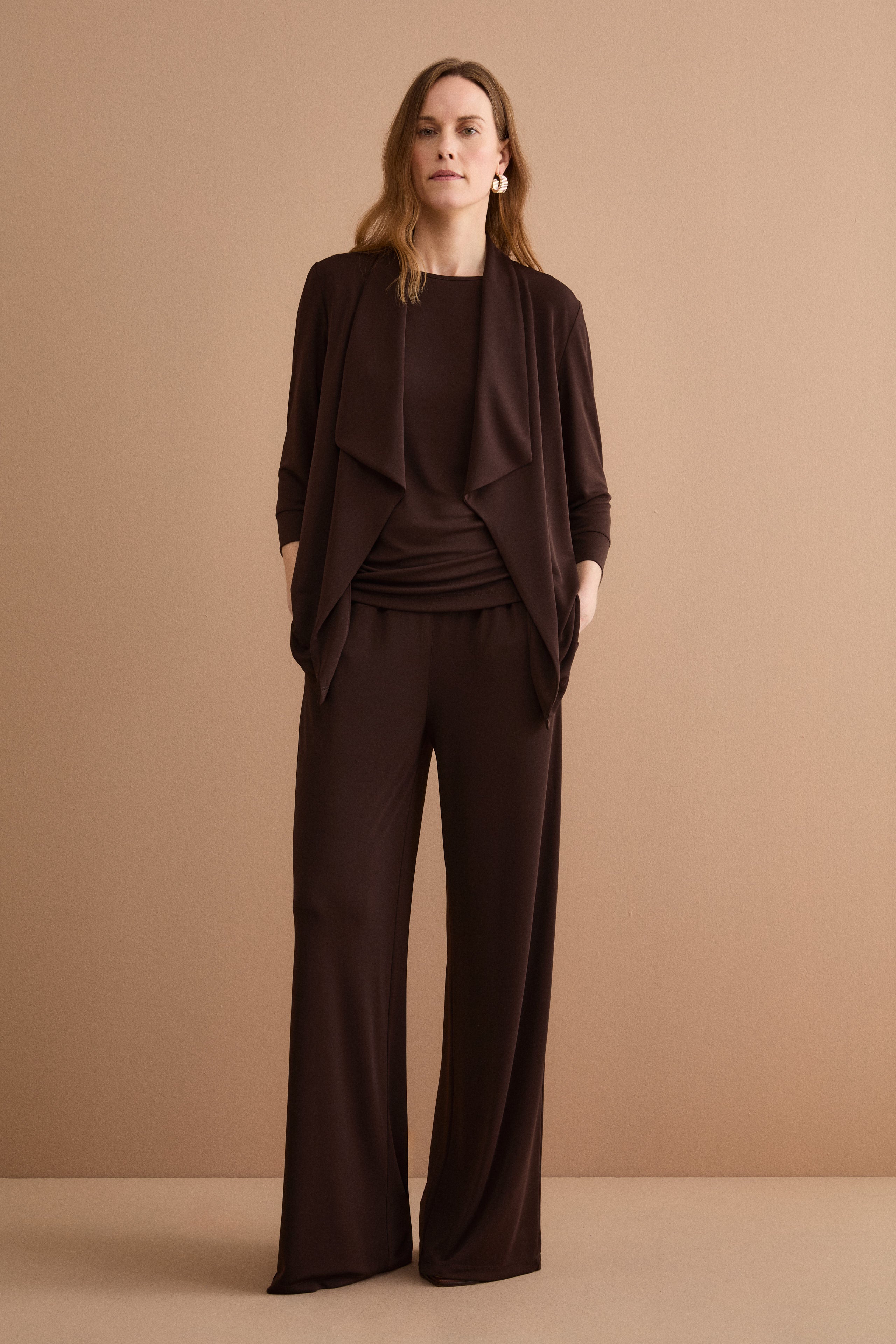 Blouse élégante en jersey crêpe - -