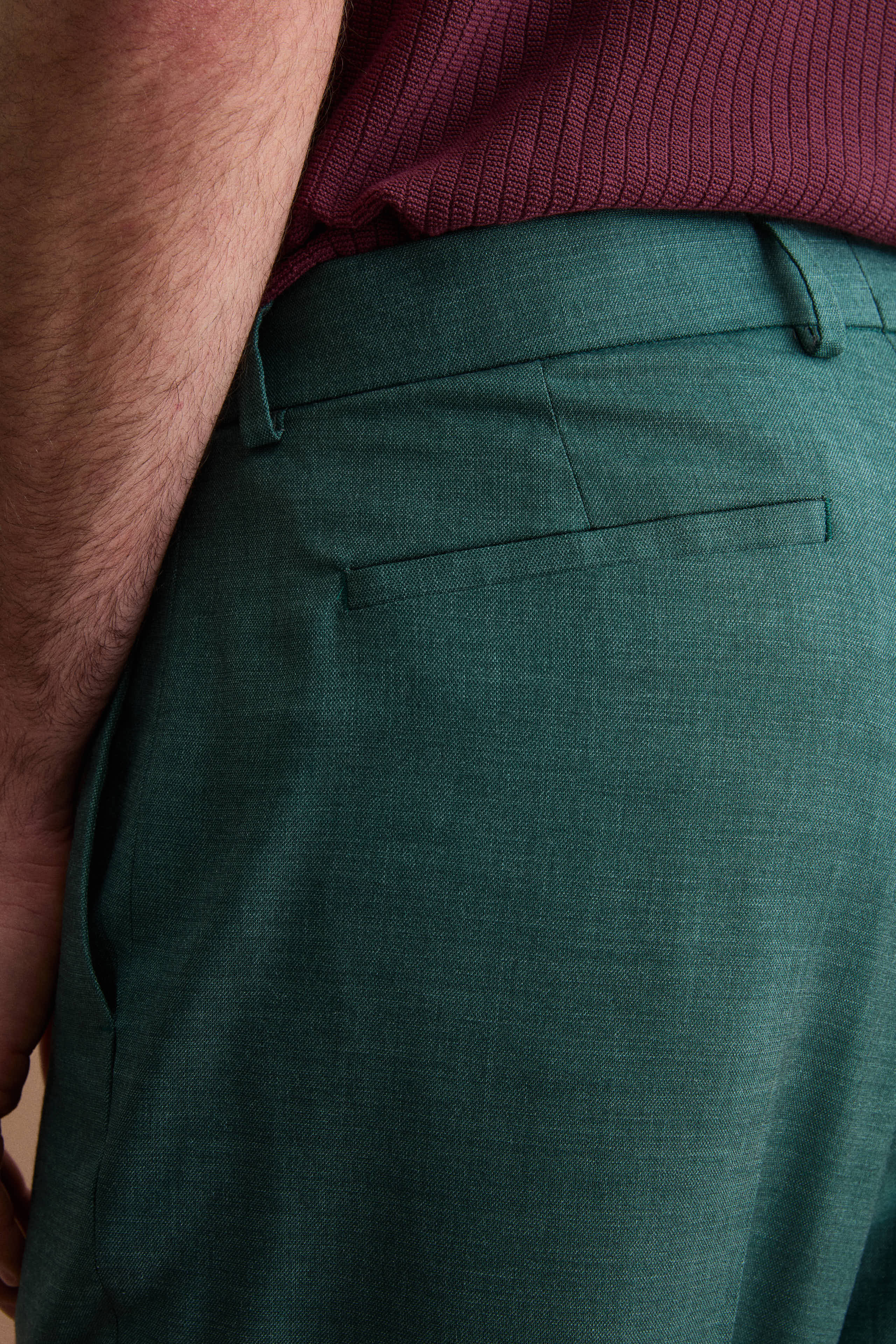 Carrot Wide-Leg Wool-Blend Trousers - GREEN