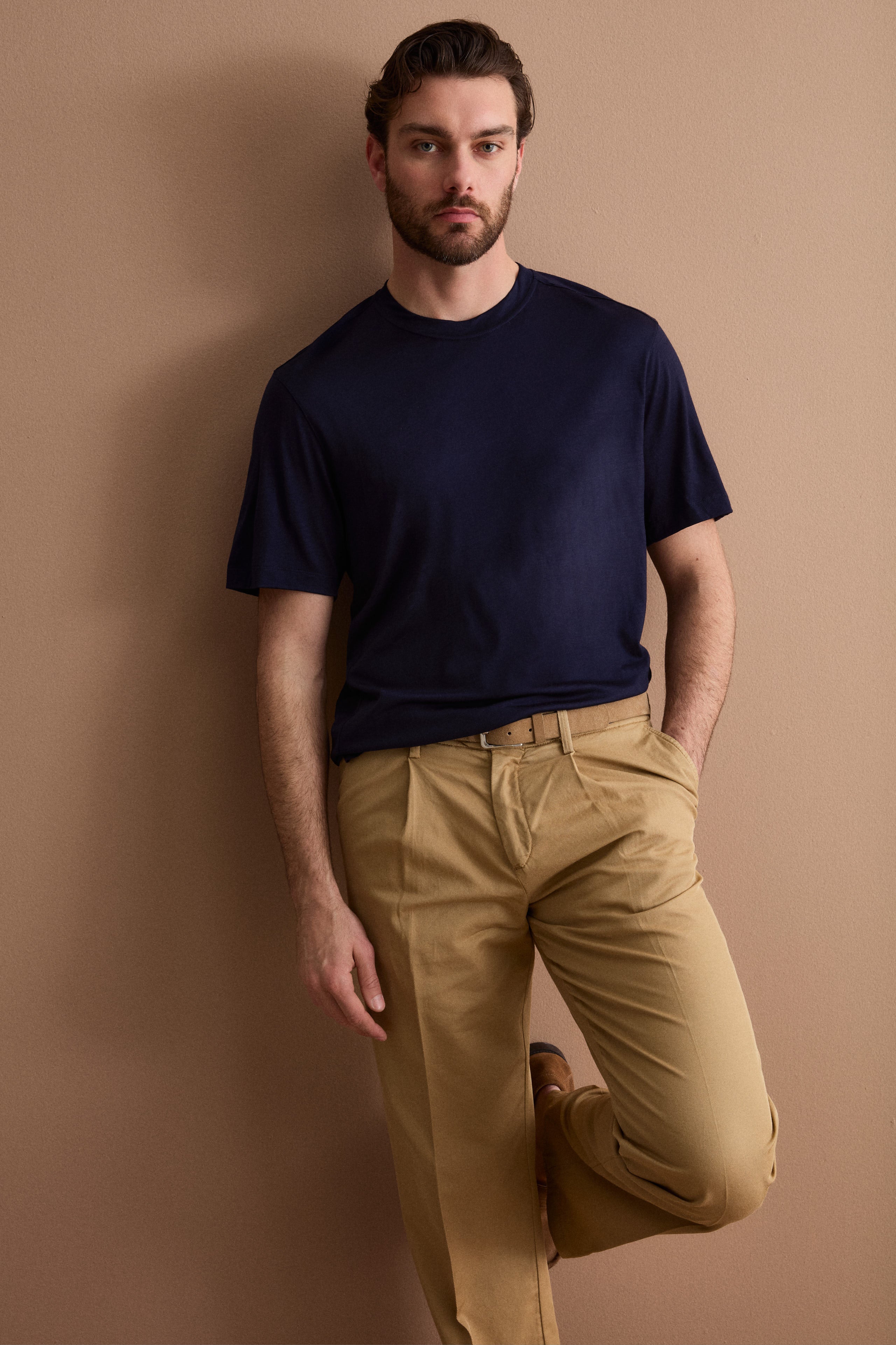 Regular Fit Merino Wool T-Shirt - BLUE