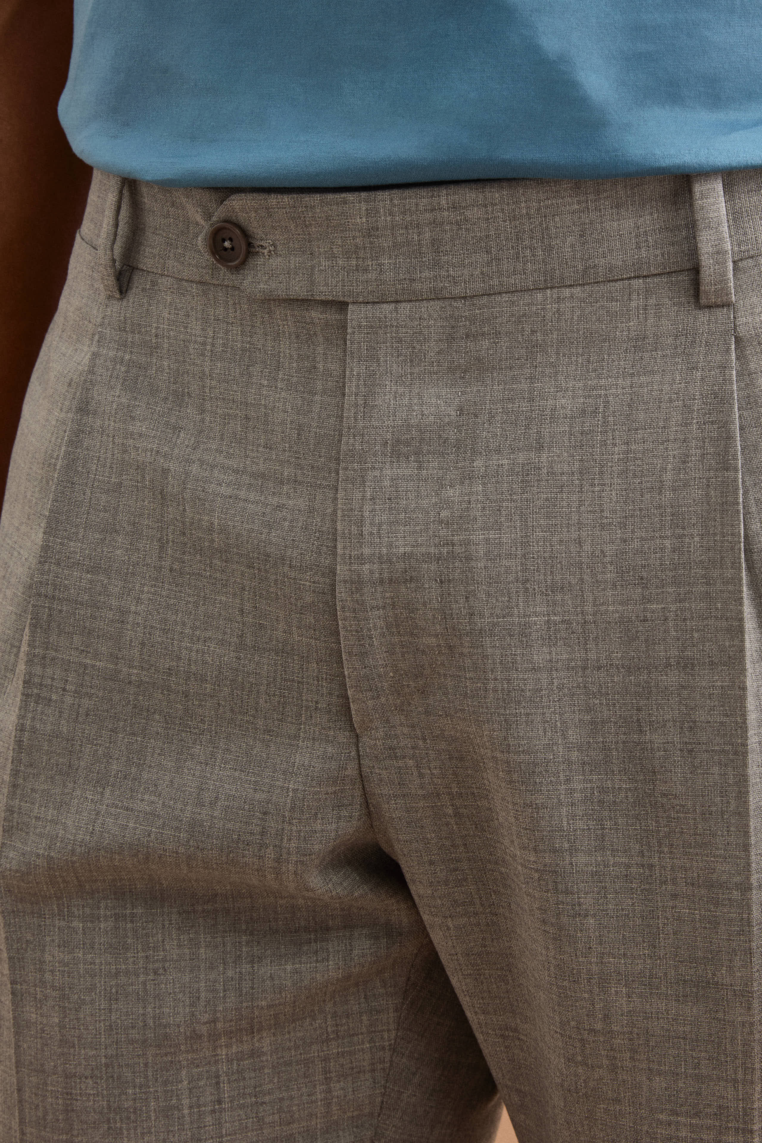 Costume Homme Gris iTravel Monopetto en Laine Vierge - Gris clair